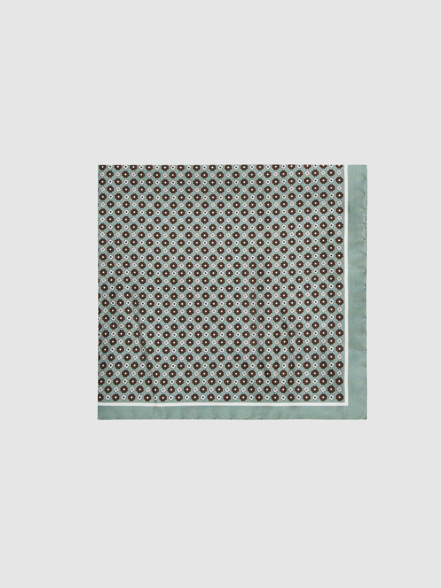 Silk Pocket Square in Light Green - Image 2 of 4