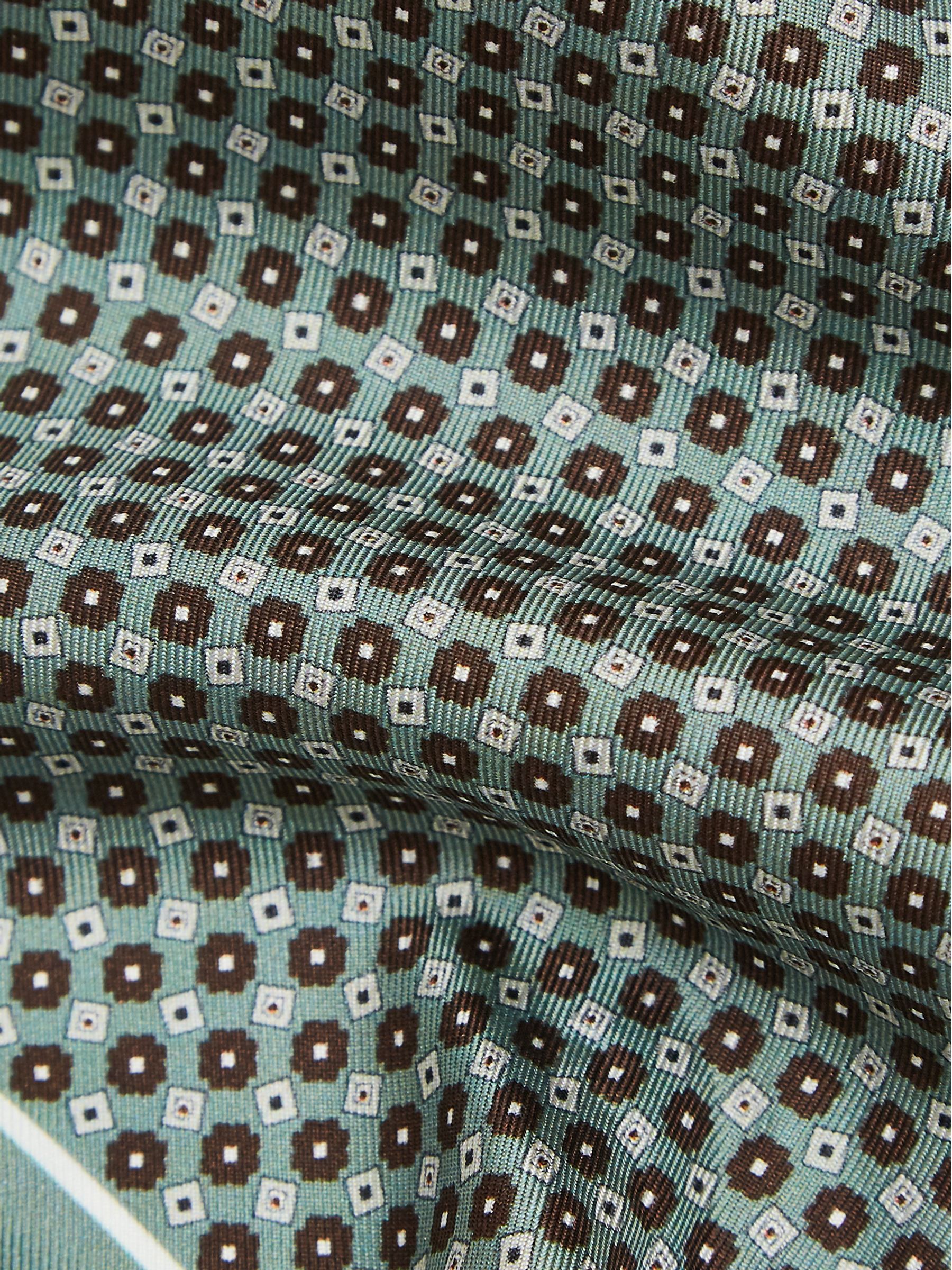 Silk Pocket Square in Light Green - Image 3 of 4