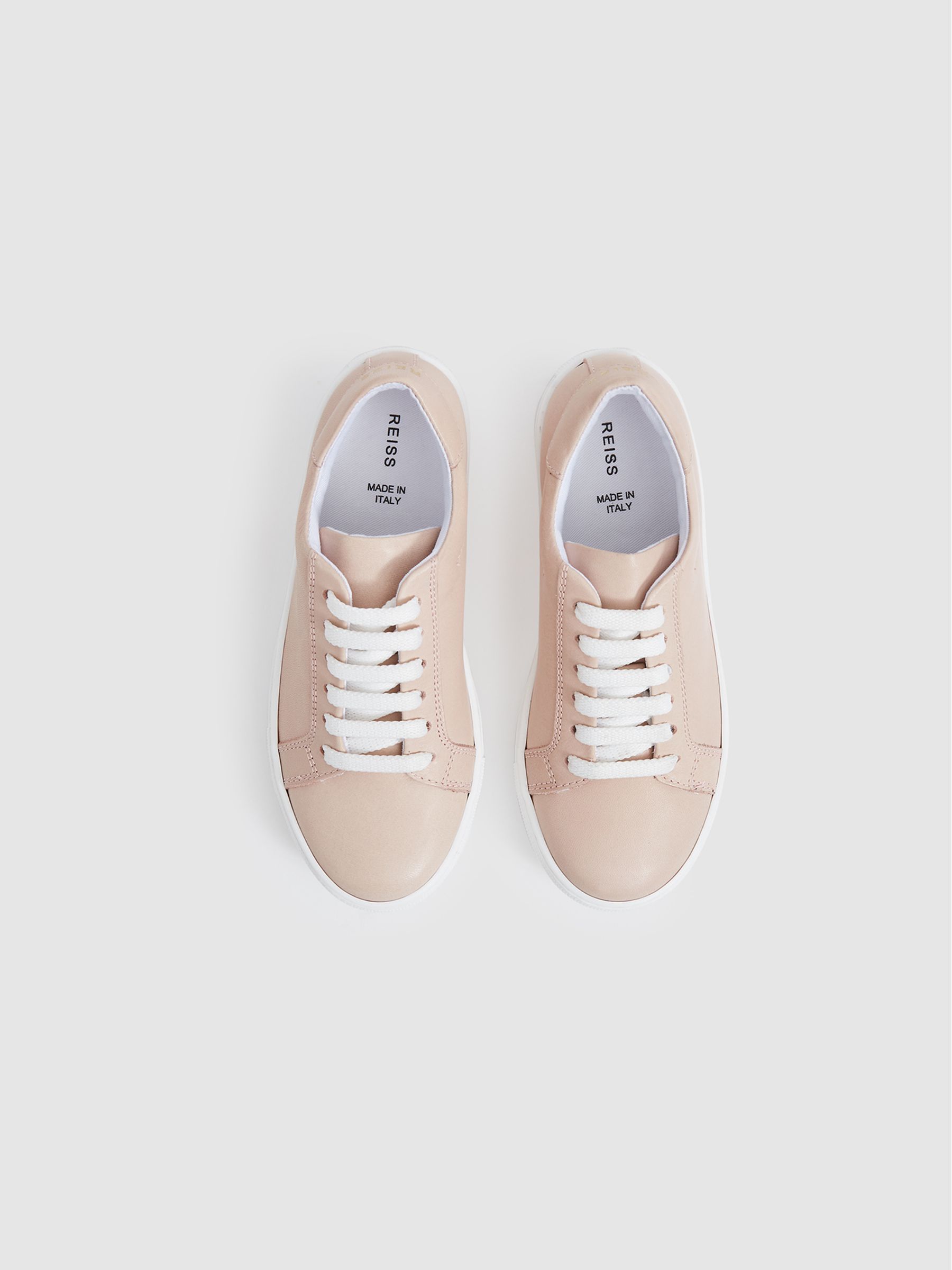 Leather Trainers in Pink - Image 3 of 7