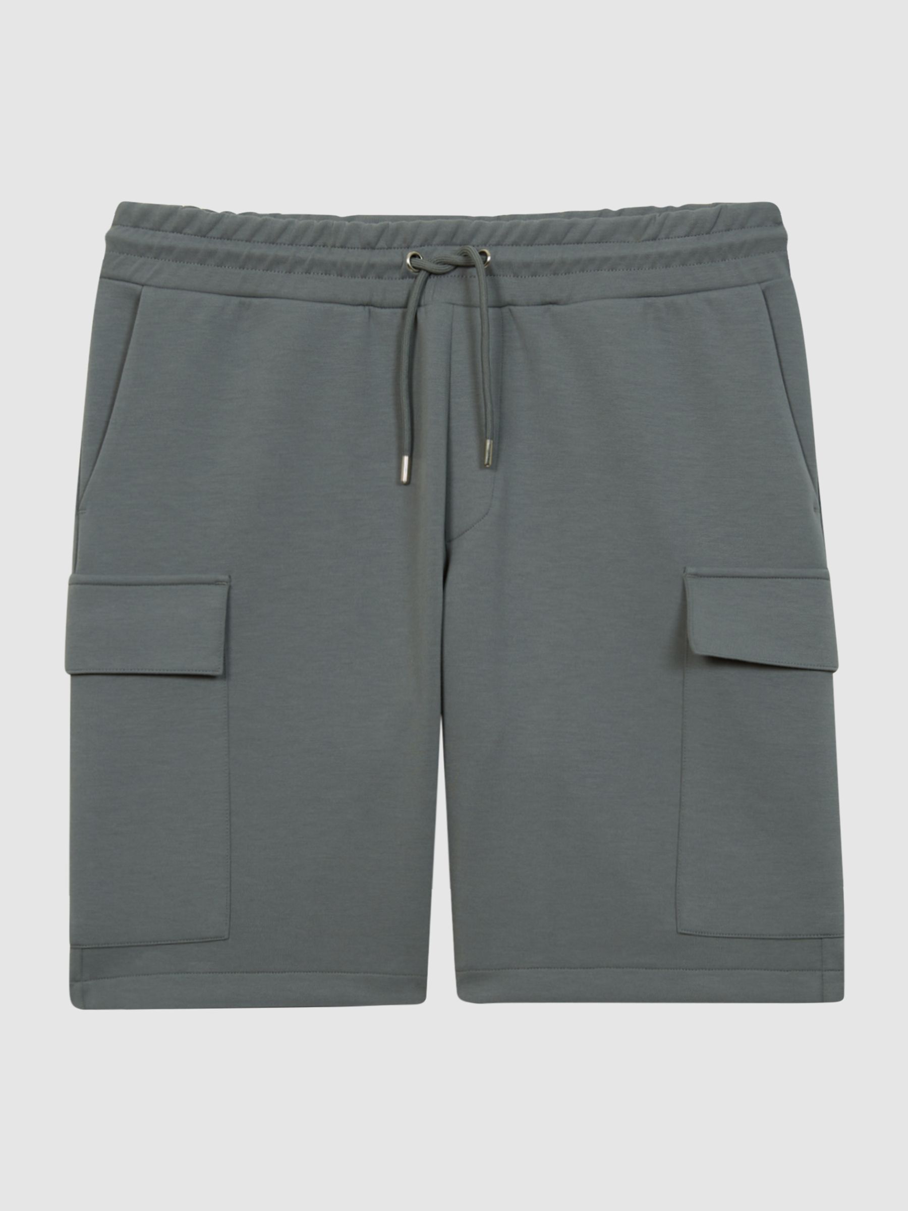 Interlock Jersey Cargo Shorts in Sage - Image 2 of 6
