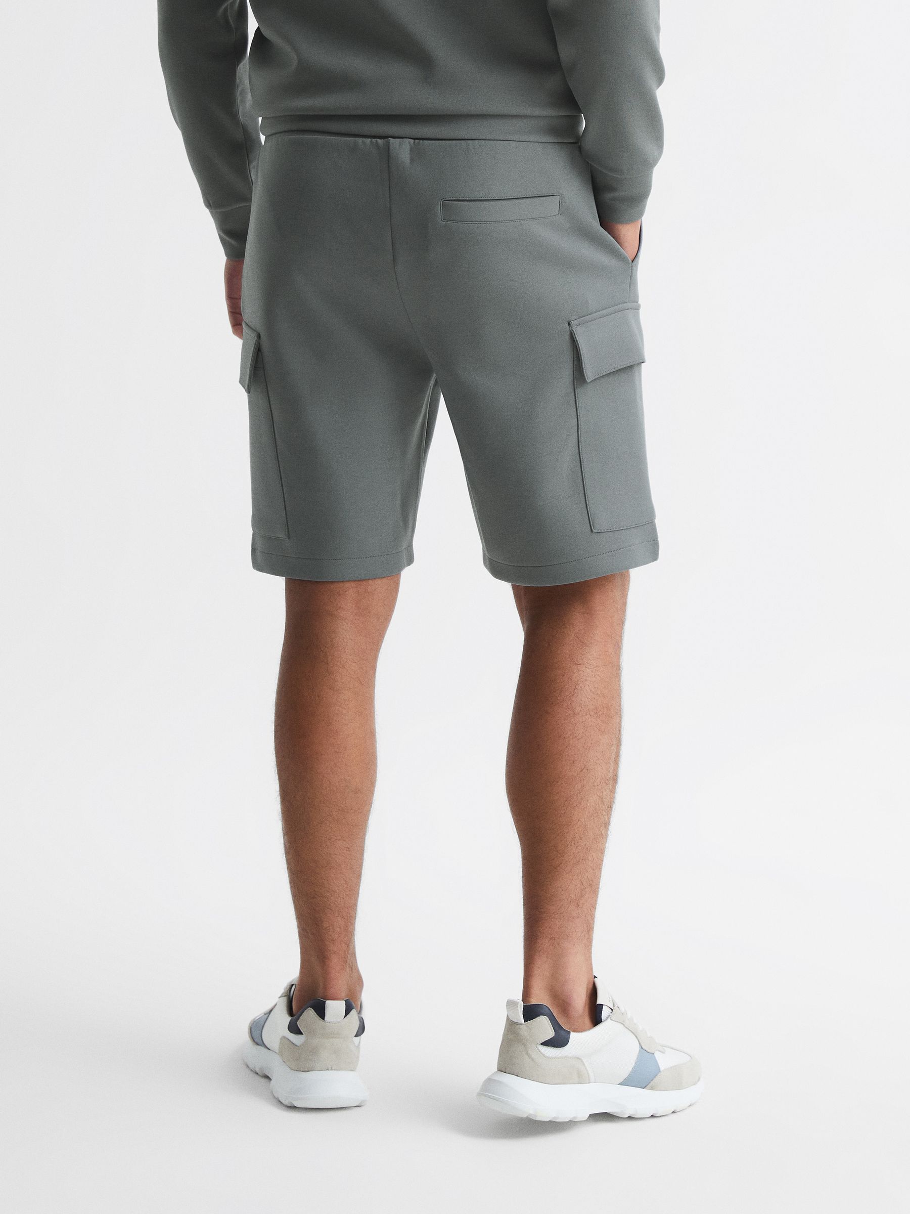 Interlock Jersey Cargo Shorts in Sage - Image 5 of 6