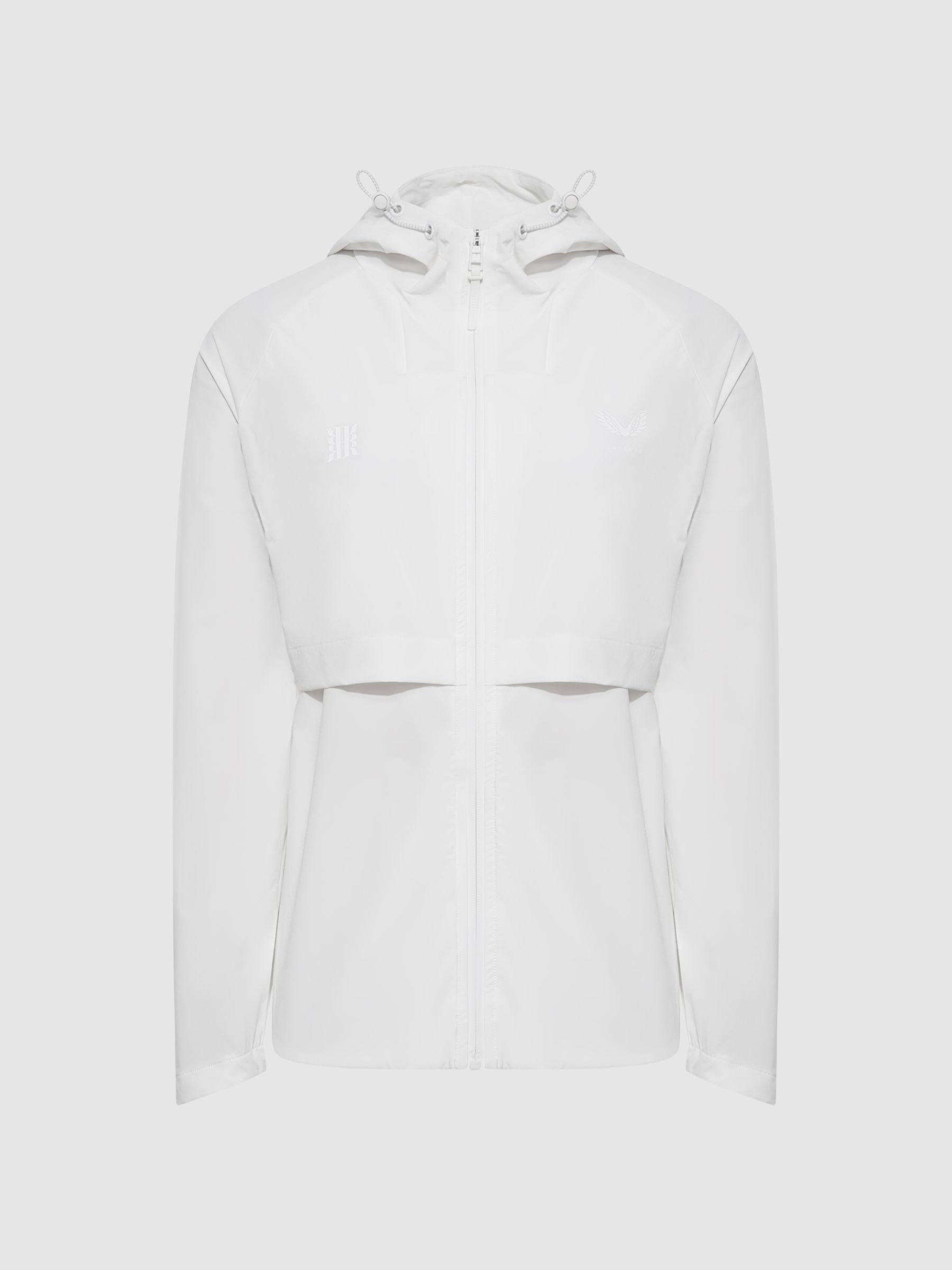 Castore Performance Hooded Jacket in White - Image 2 of 9