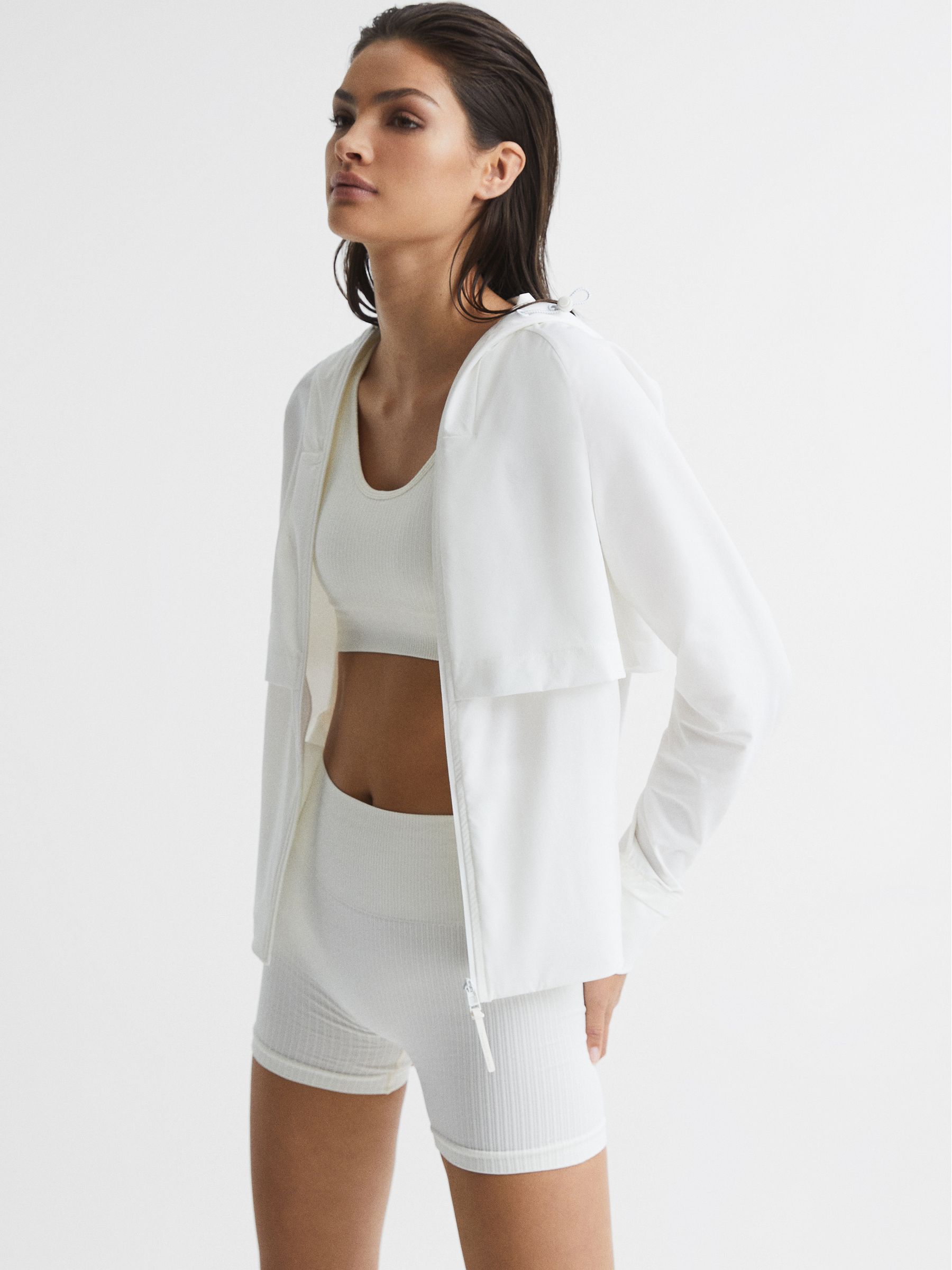 Castore Performance Hooded Jacket in White - Image 9 of 9