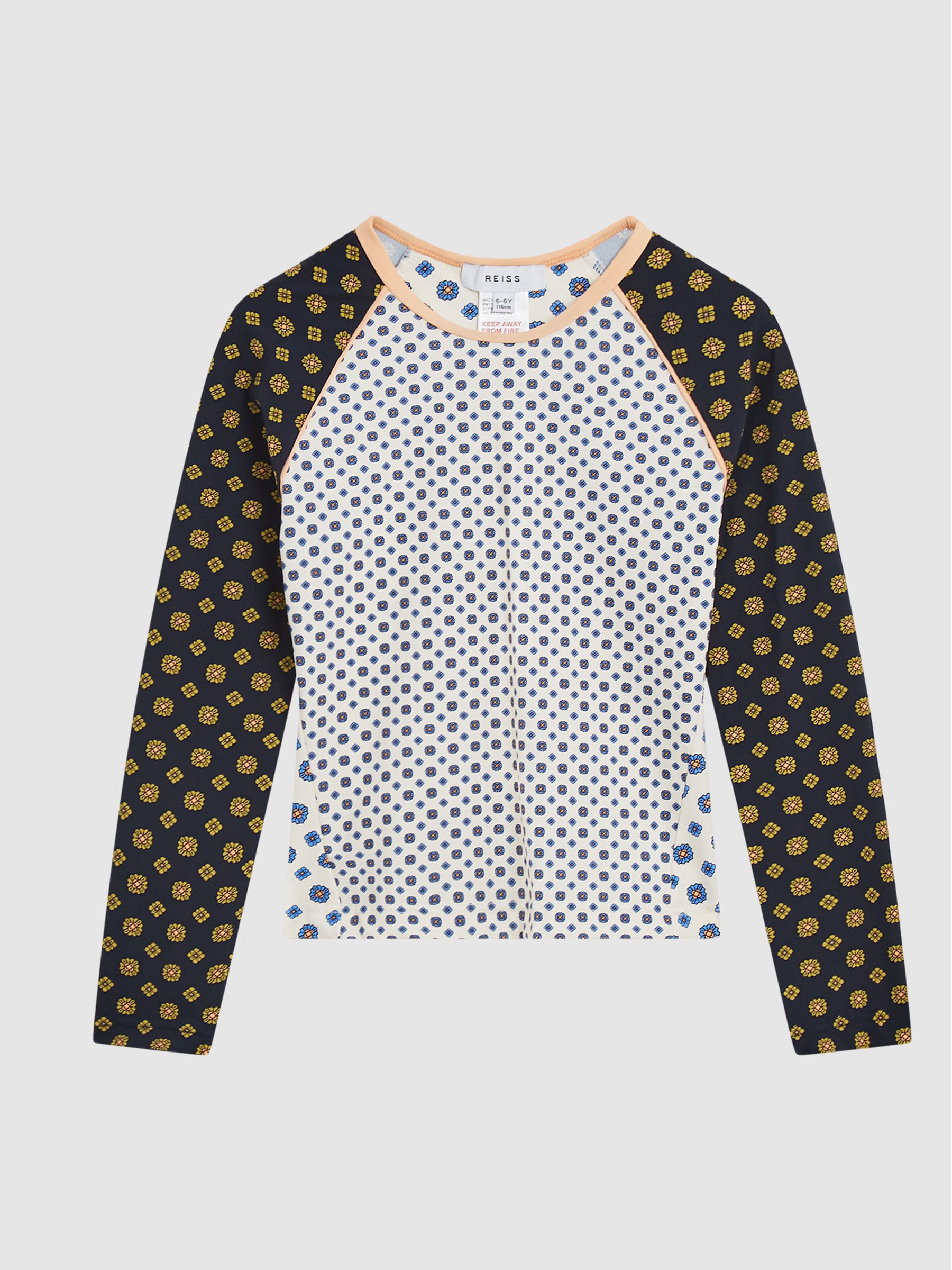 Long Sleeve Swim Top in Blue - Image 2 of 7