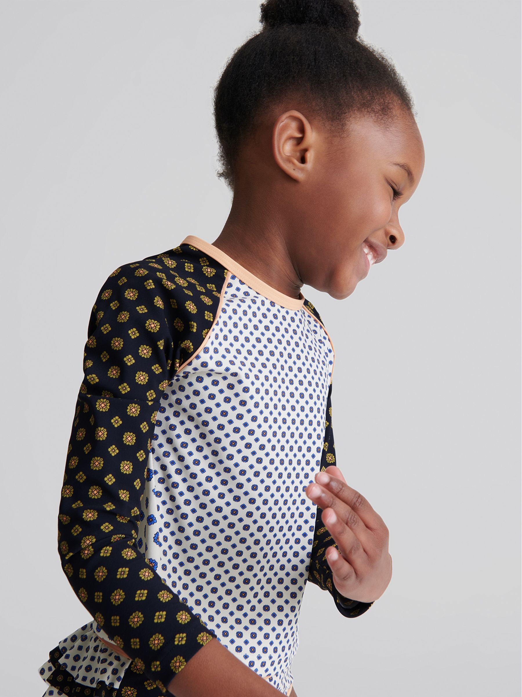 Long Sleeve Swim Top in Blue - Image 5 of 7