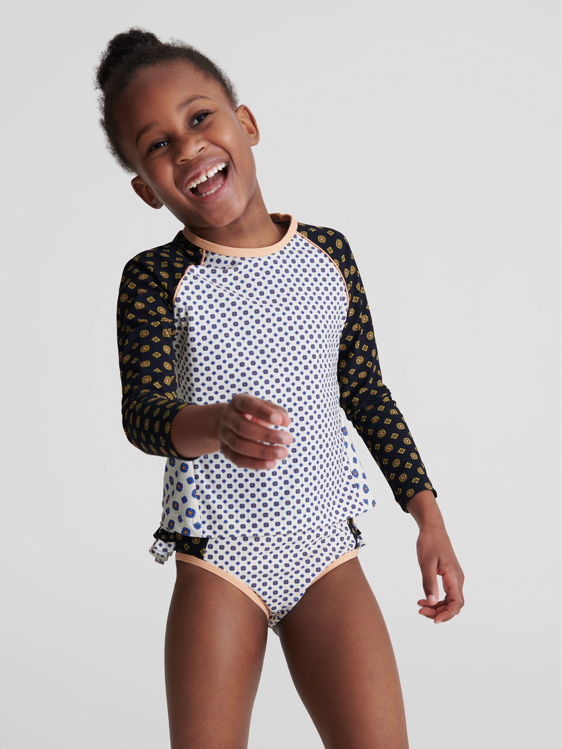 Long Sleeve Swim Top in Blue - Image 6 of 7