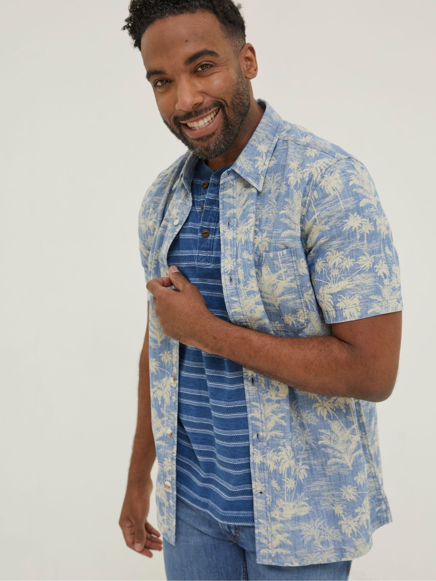 Blue Hawaiian Print Shirt - Image 1 of 5