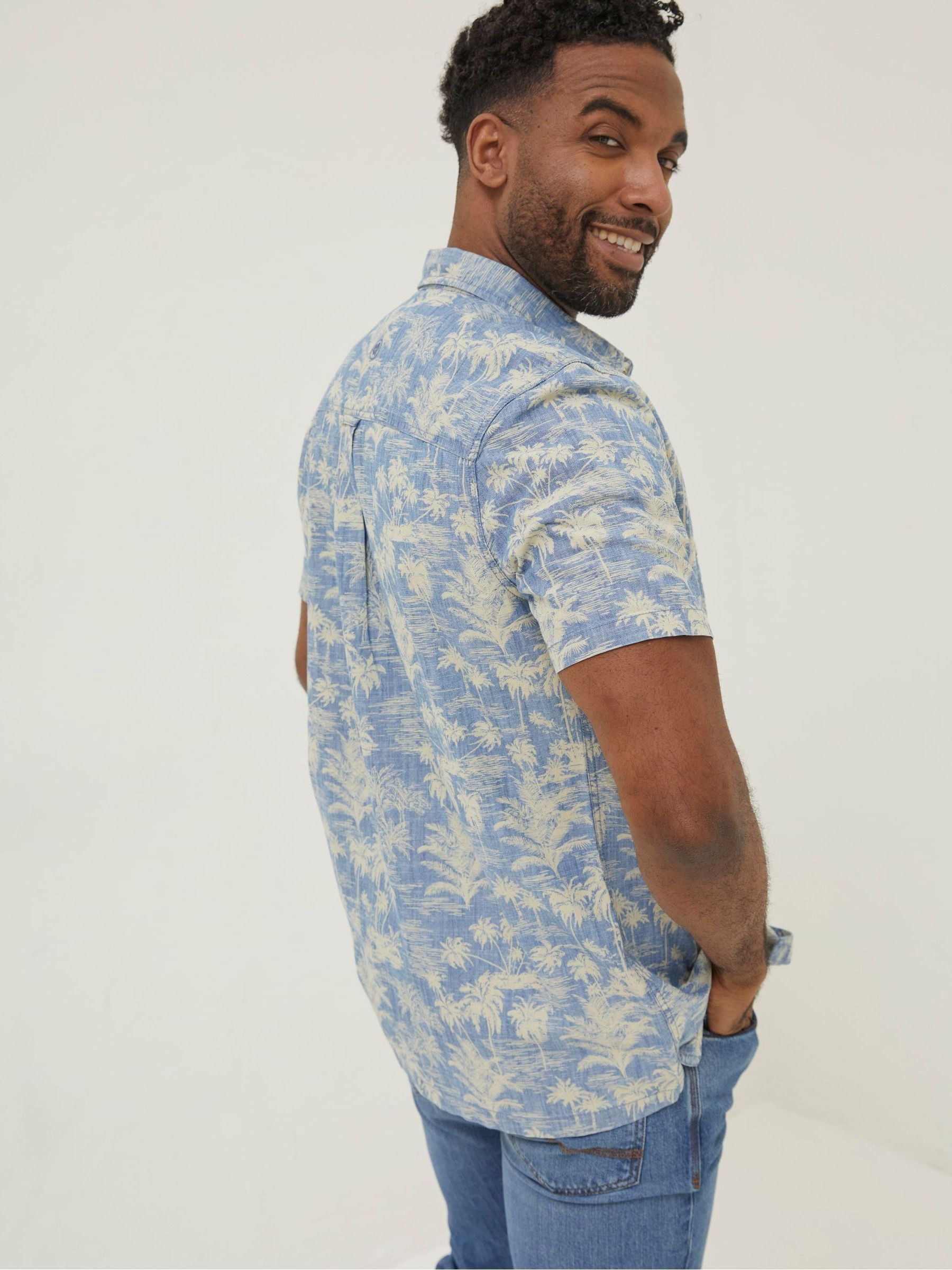 Blue Hawaiian Print Shirt - Image 2 of 5