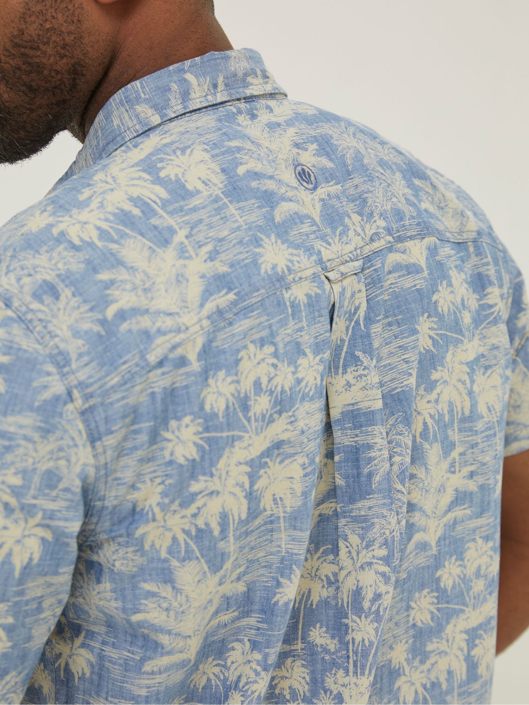 Blue Hawaiian Print Shirt - Image 4 of 5