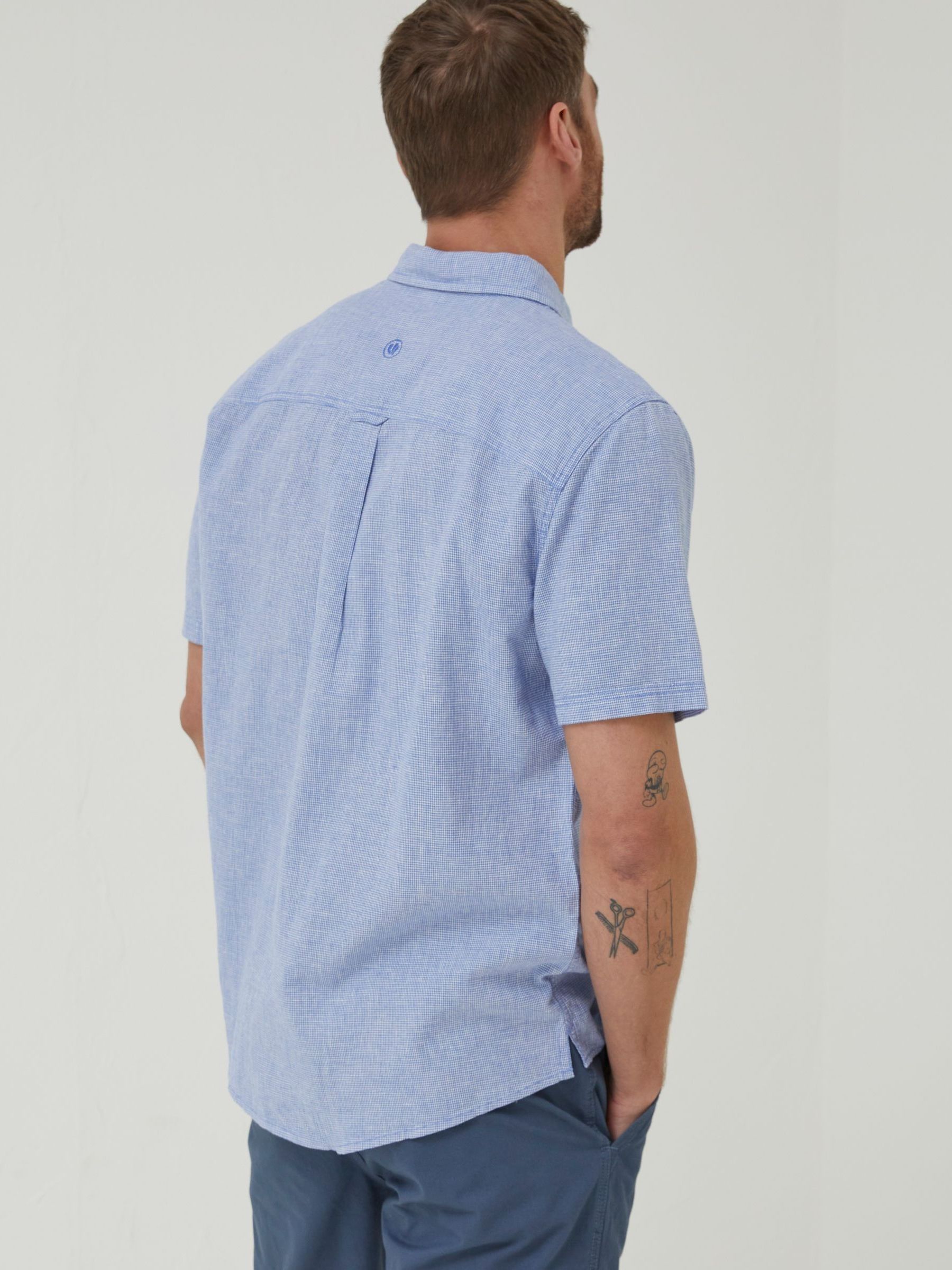 Blue Bugle Micro Check Shirt - Image 2 of 5 Blue Bugle Micro Check Shirt - Image 2 of 5