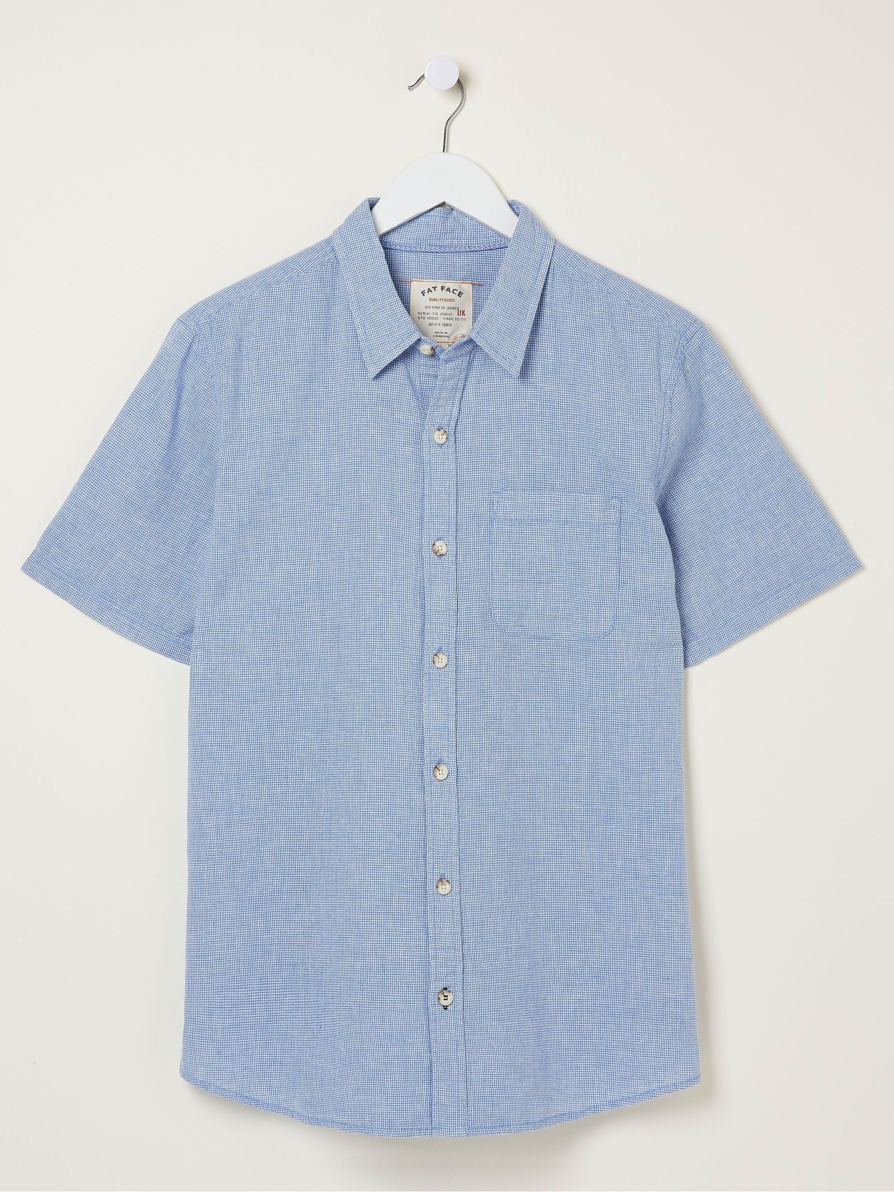 Blue Bugle Micro Check Shirt - Image 5 of 5 Blue Bugle Micro Check Shirt - Image 5 of 5