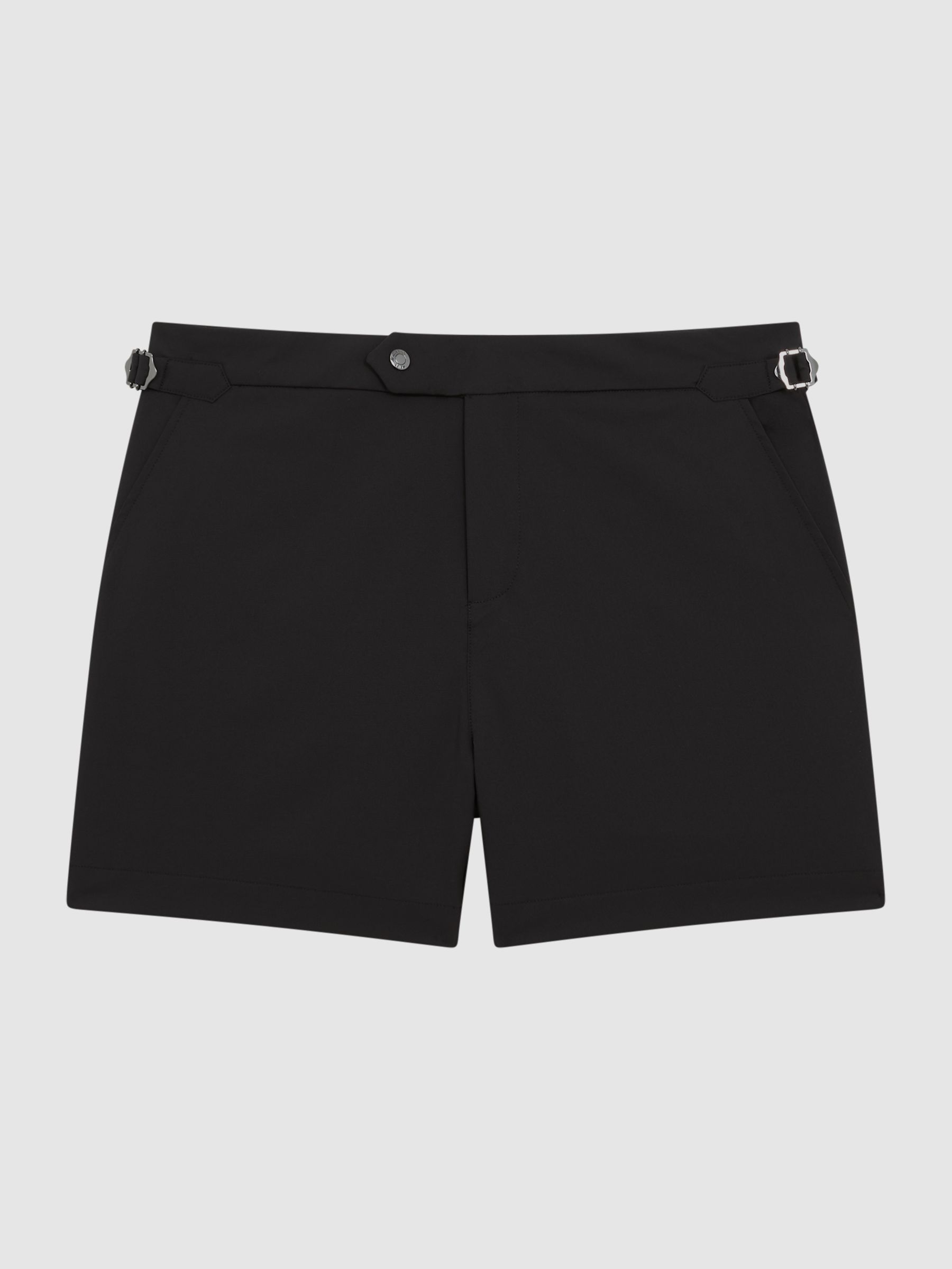 Side Adjuster Swim Shorts in Black - Image 2 of 6