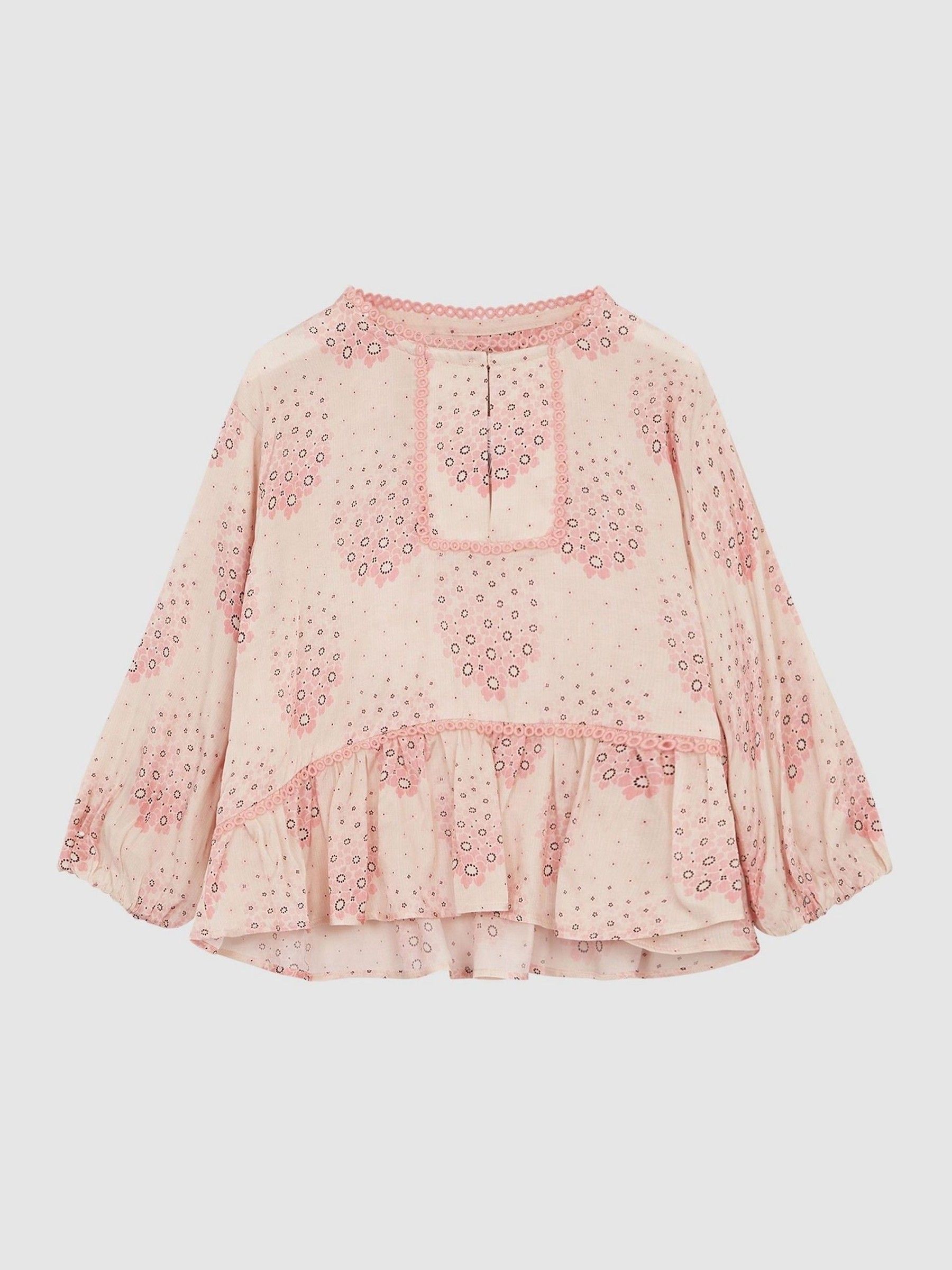 Circle Print Blouse in Pink - Image 2 of 6