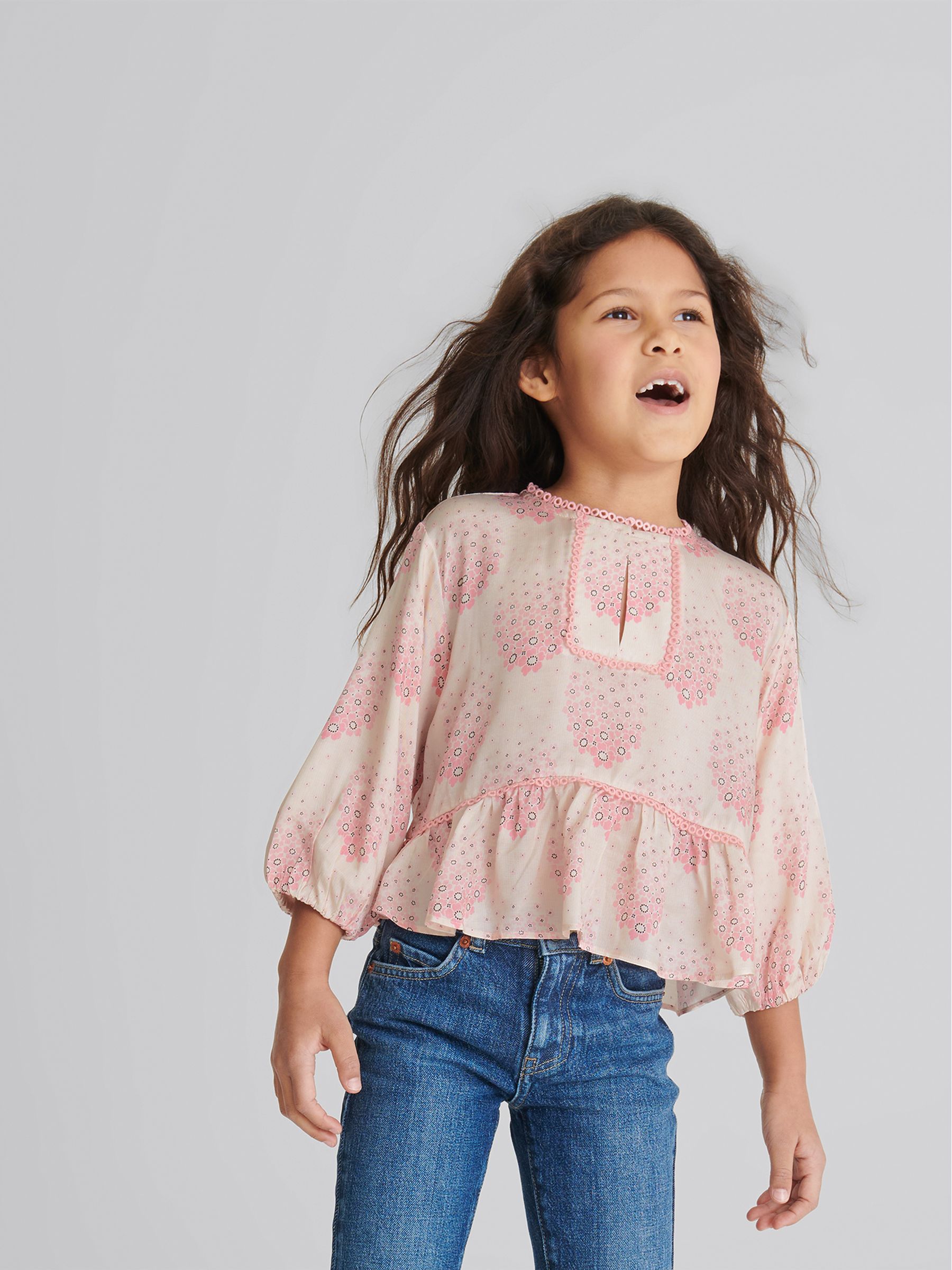 Circle Print Blouse in Pink - Image 4 of 6