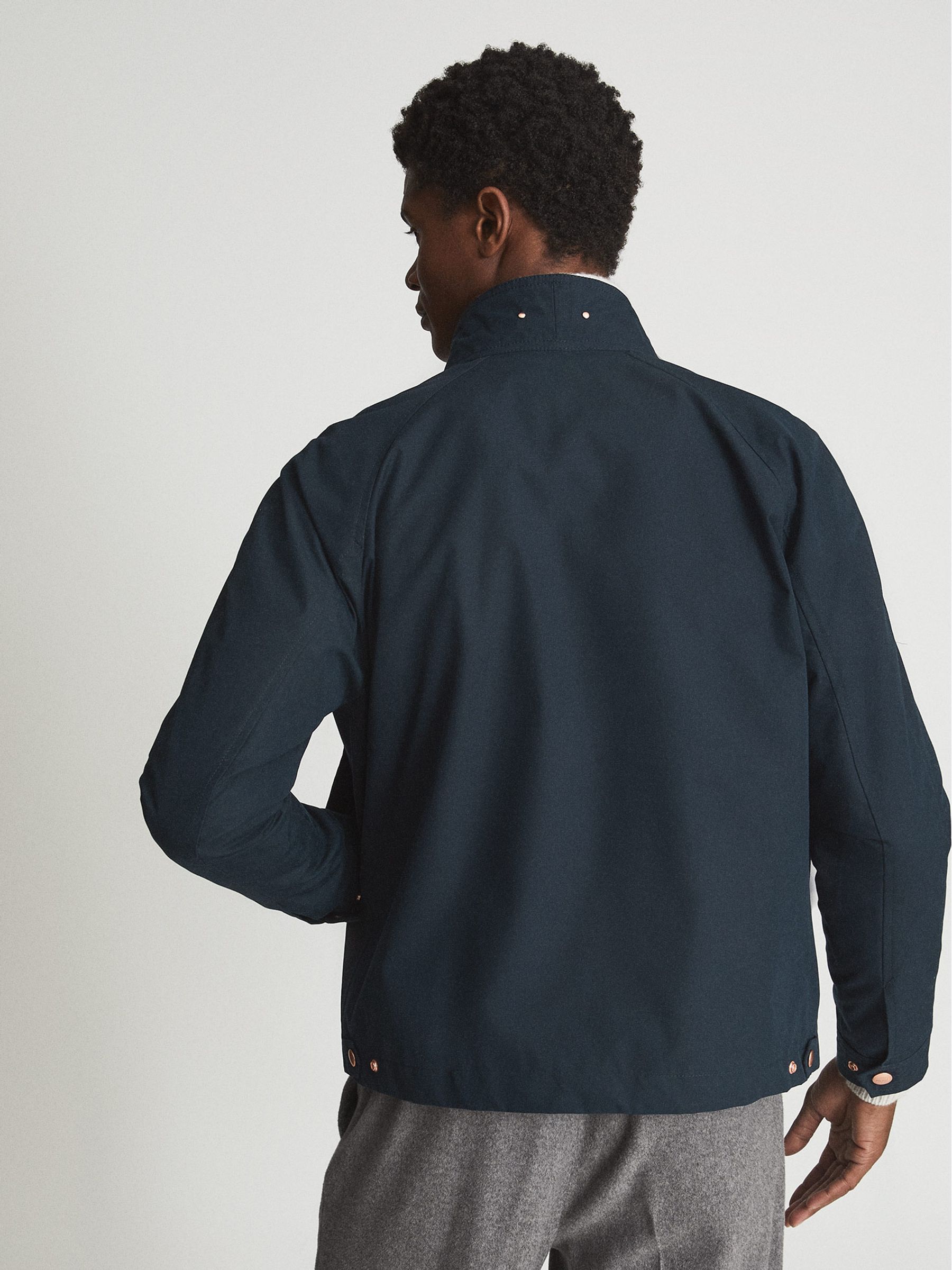 Private White V.C. Harrington Jacket in Navy - Image 5 of 7