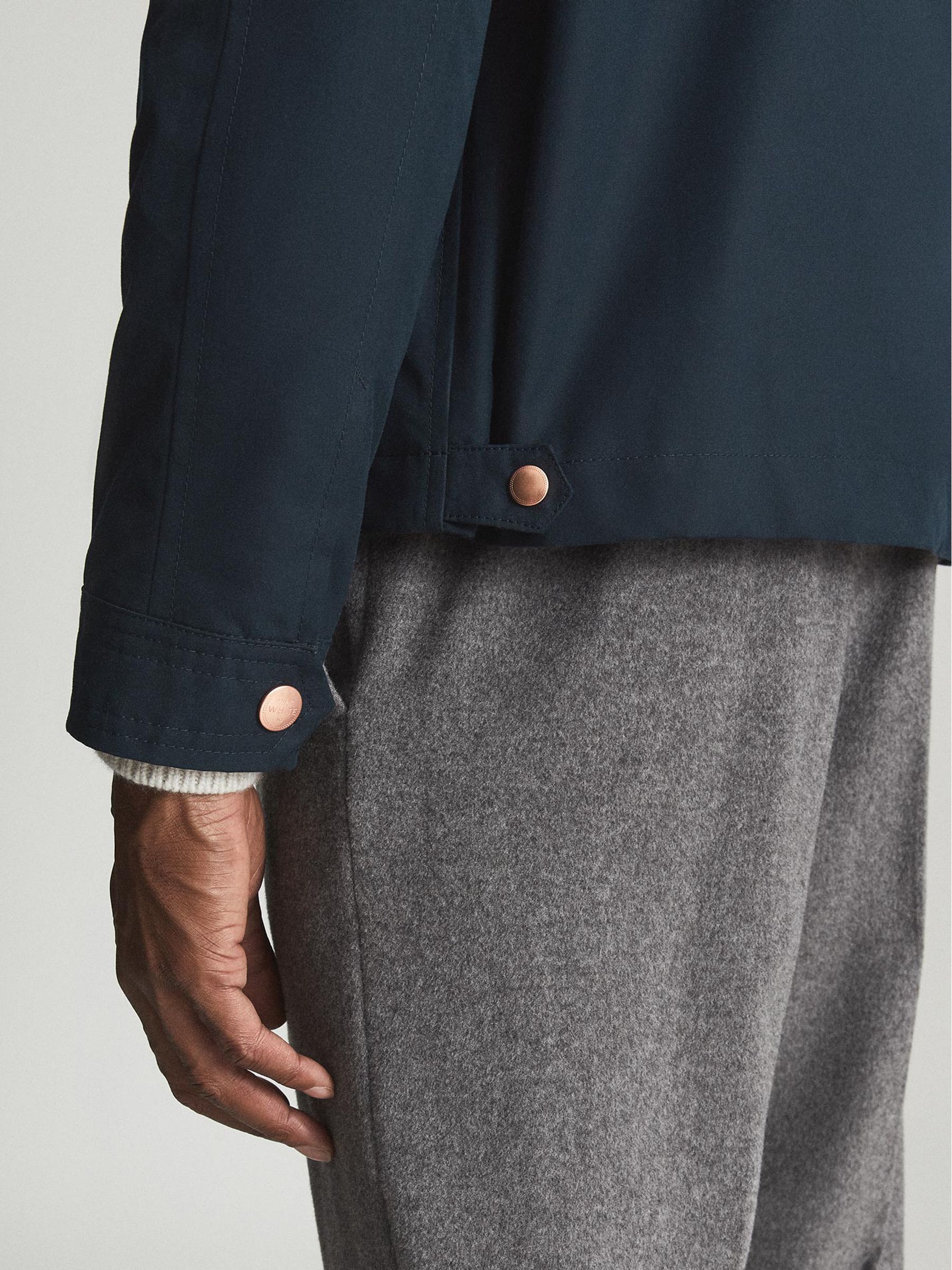 Private White V.C. Harrington Jacket in Navy - Image 7 of 7