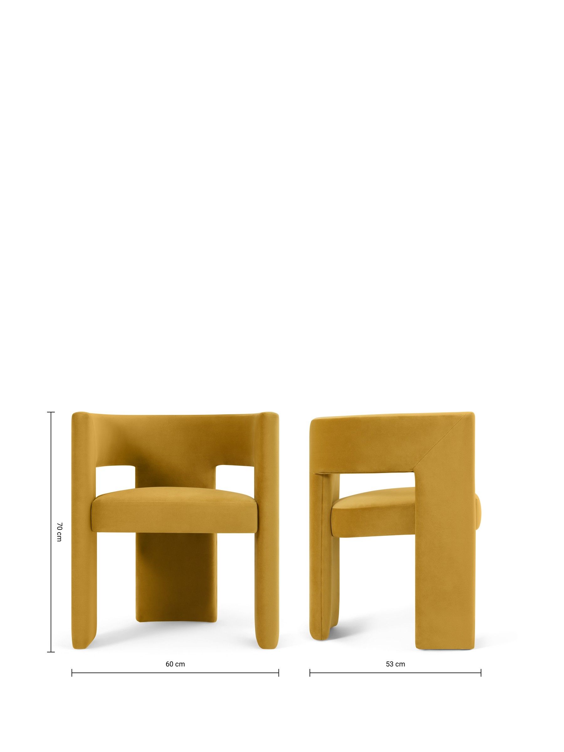 Kalaspel Dining Chair in Ochre Yellow - Image 4 of 4