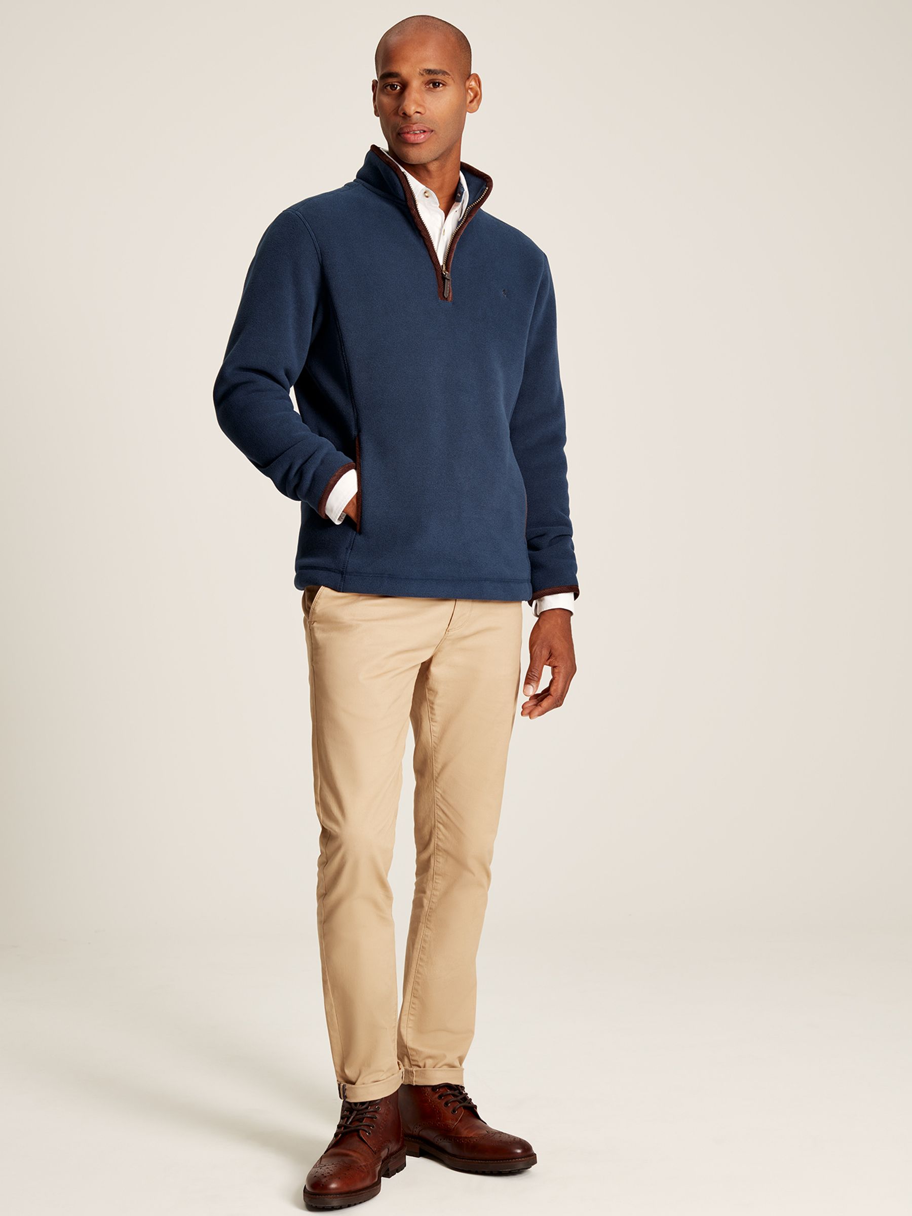 Coxton Navy Blue Quarter Zip Fleece - Image 3 of 6