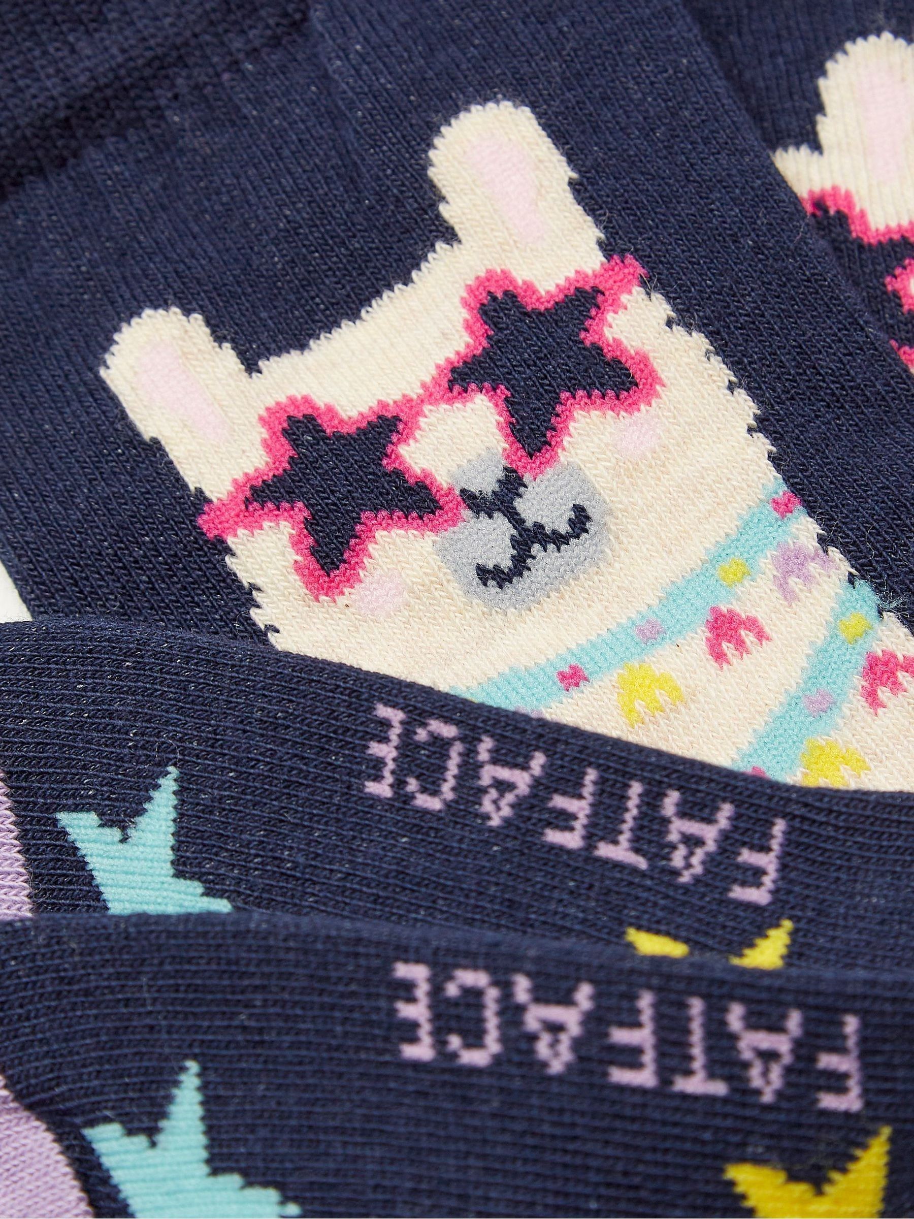Navy Blue Llama Socks - Image 2 of 2