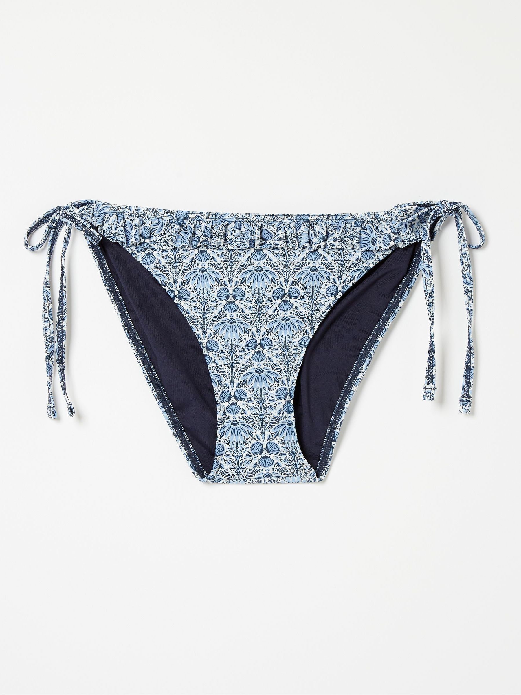 Sealife Blue Floral Ruffle Bikini Bottoms FatFace