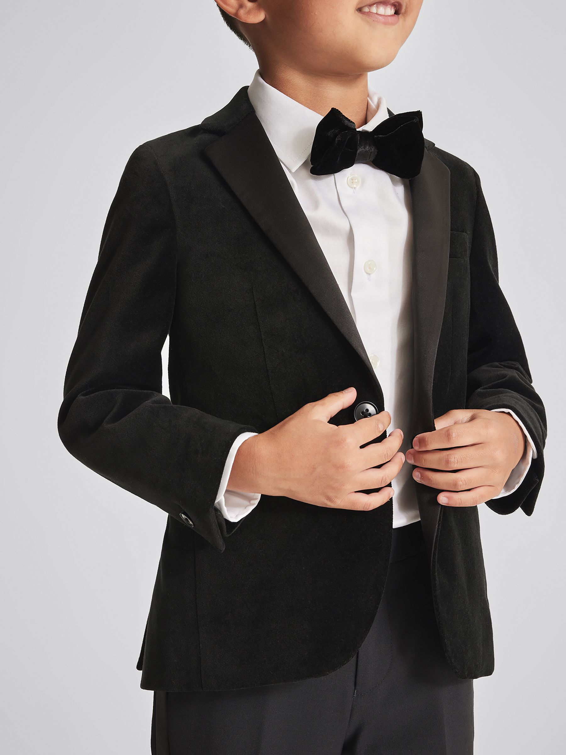 Velvet Bow Tie in Black - Image 4 of 5