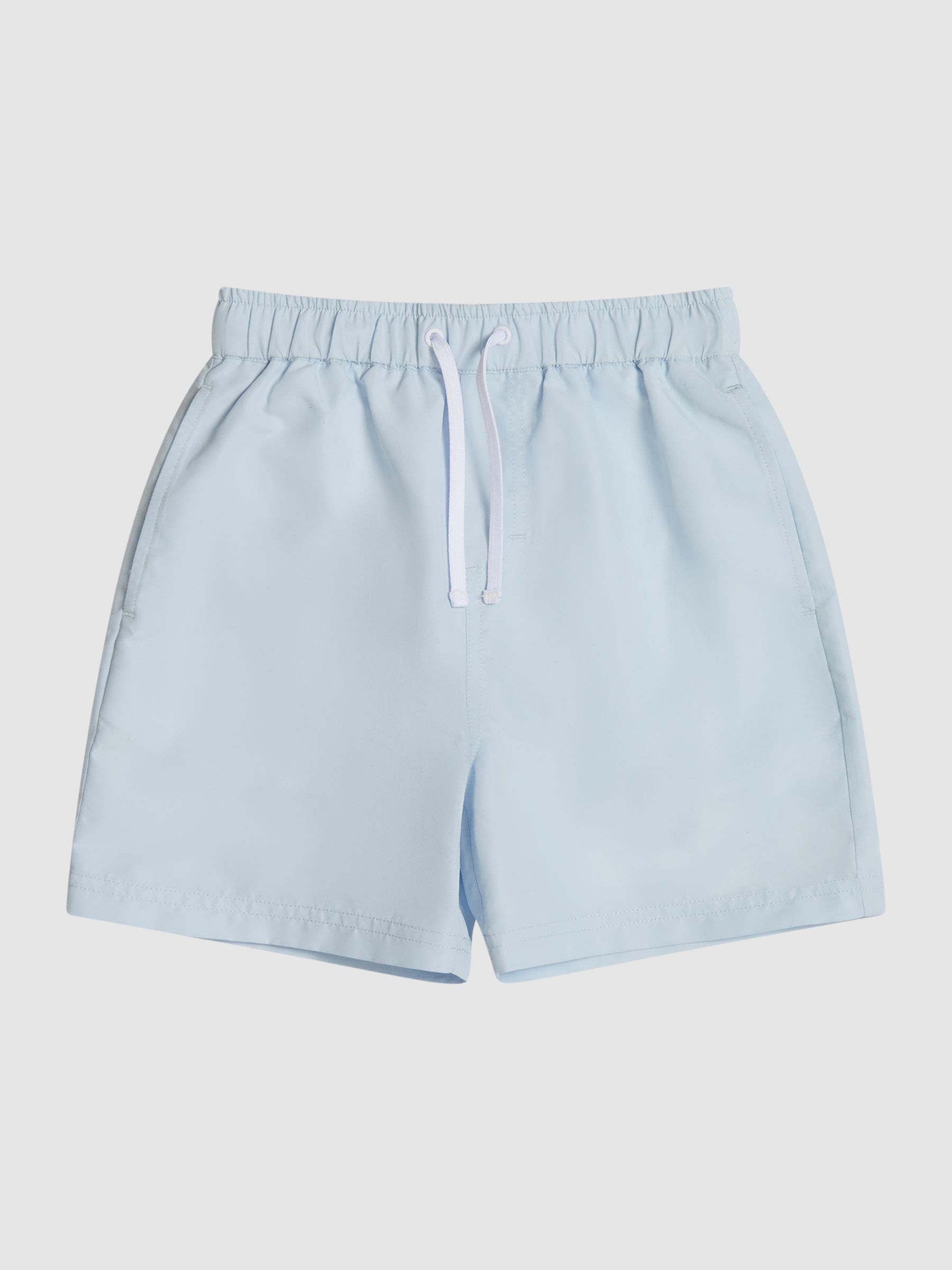 Plain Drawstring Swim Shorts in Soft Blue - Image 2 of 6
