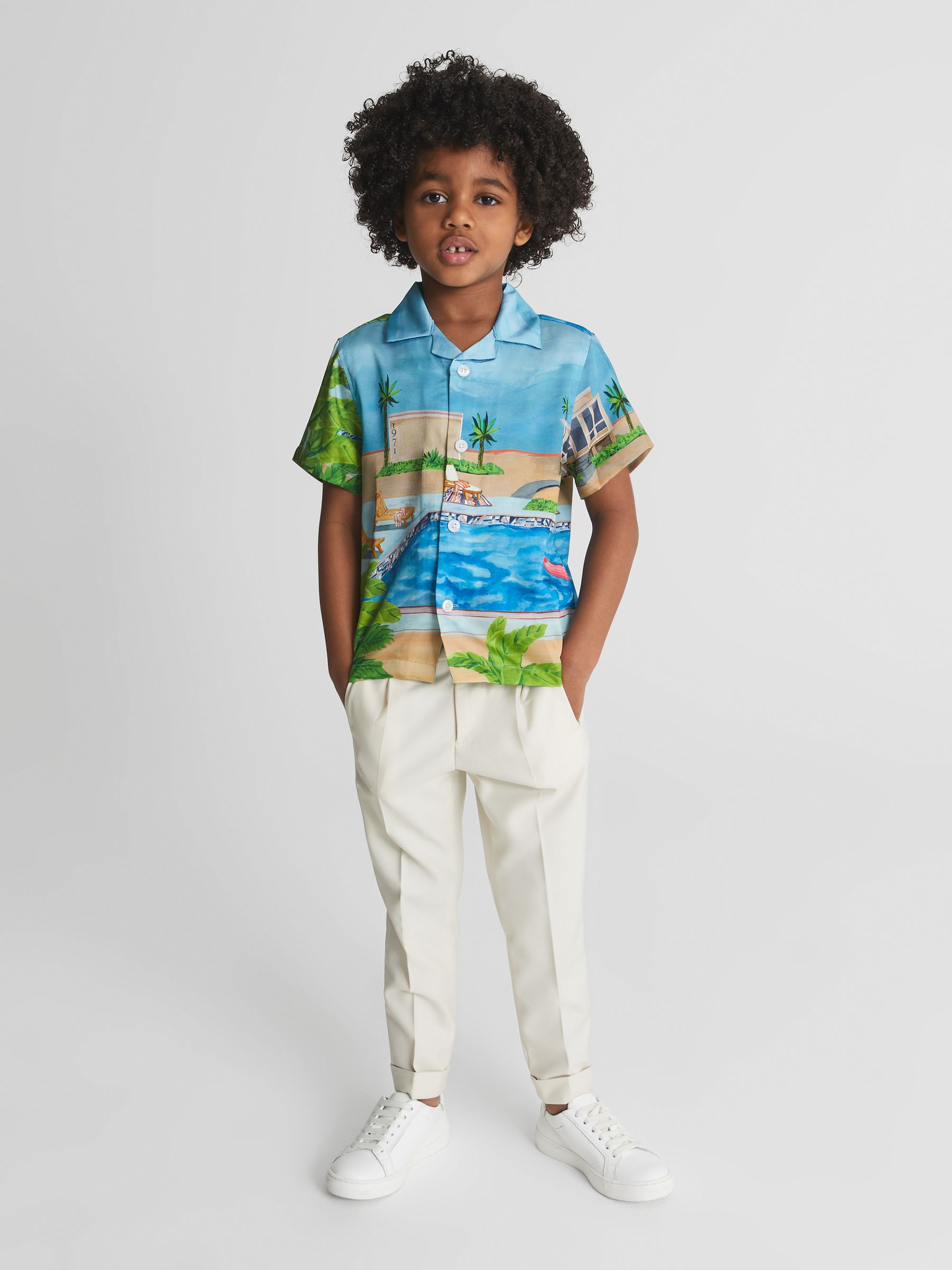 Cuban Collar Shirt in Multi - Image 1 of 6