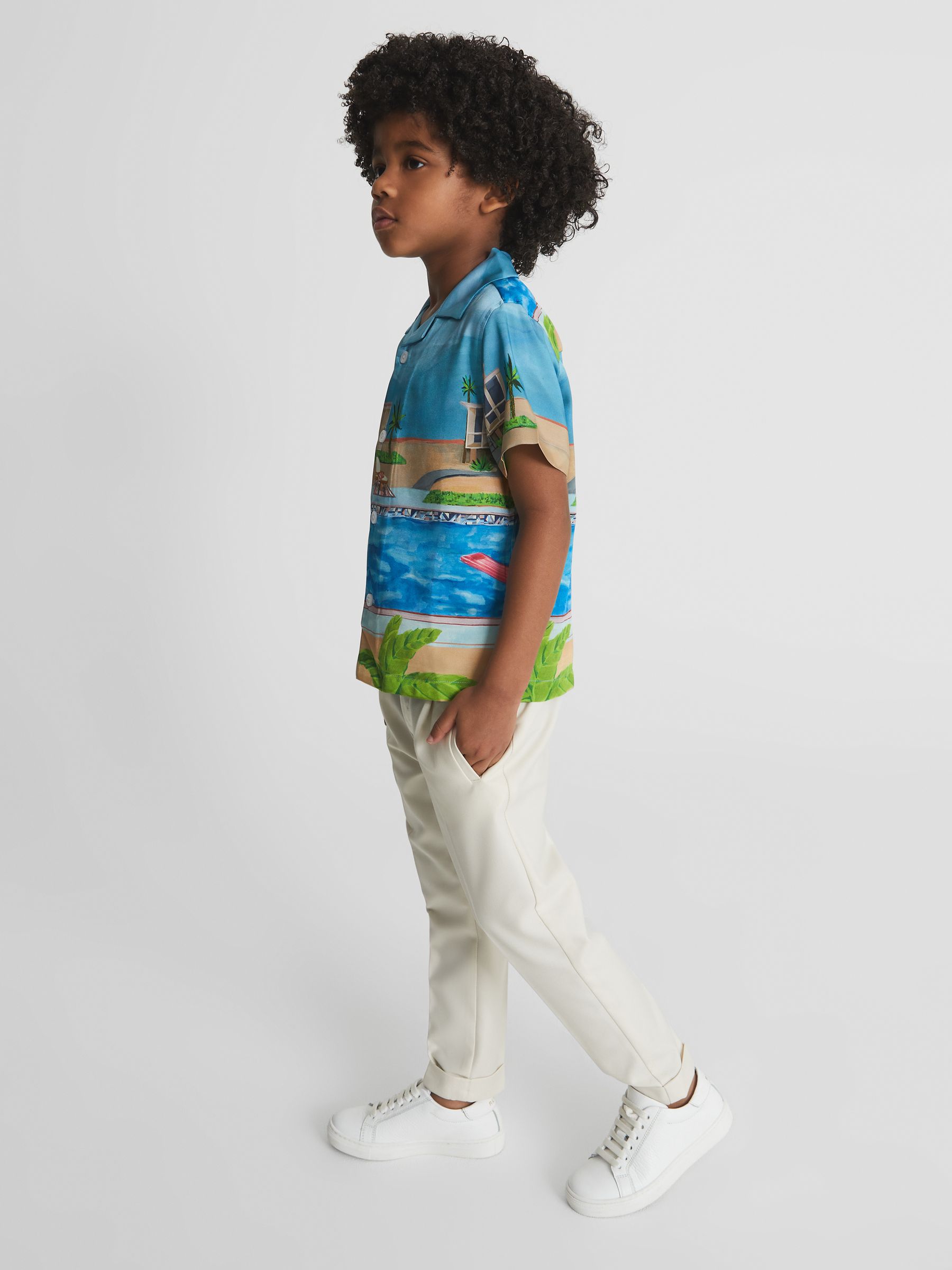 Cuban Collar Shirt in Multi - Image 4 of 6