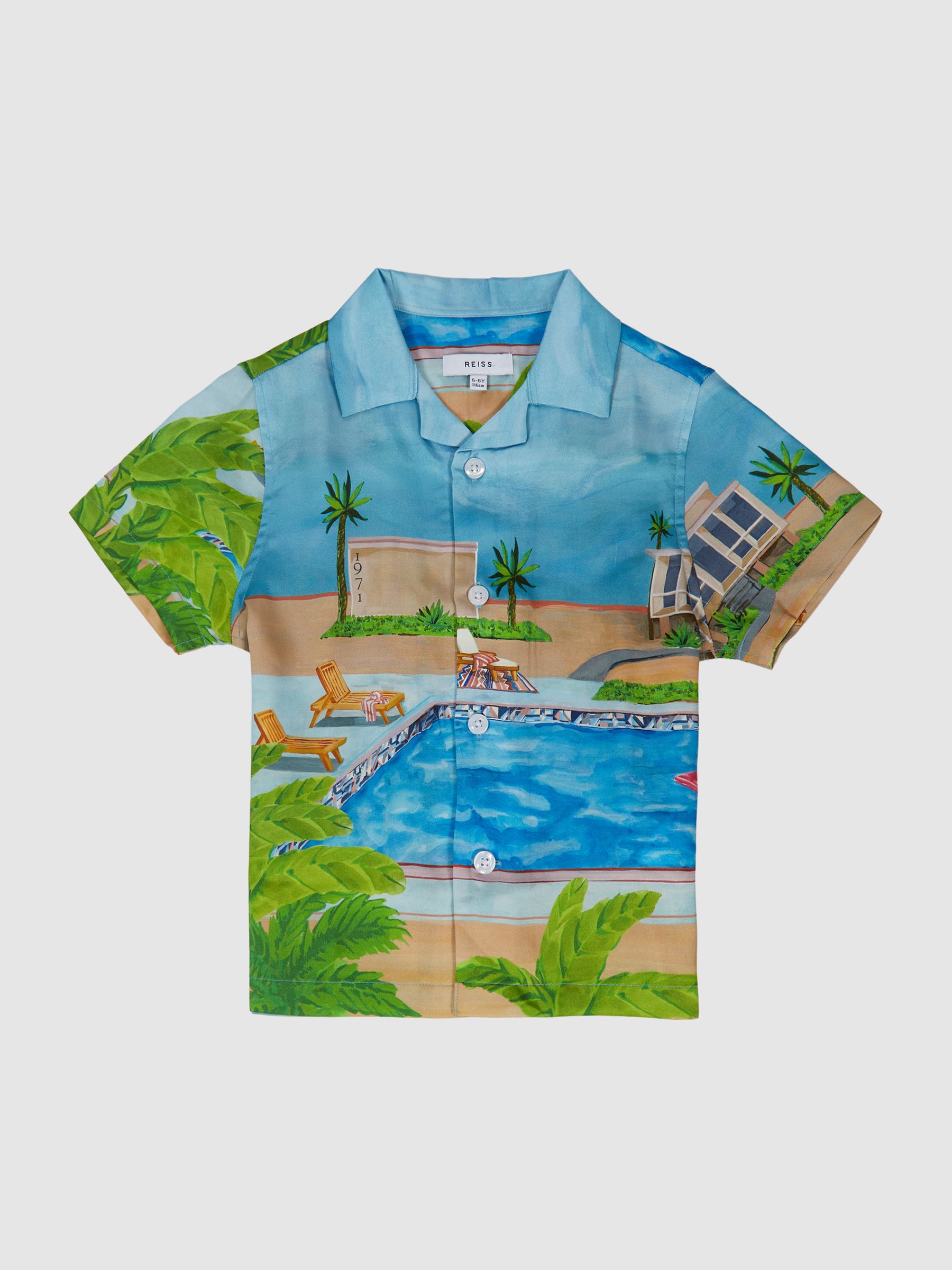 Cuban Collar Shirt in Multi - Image 5 of 6