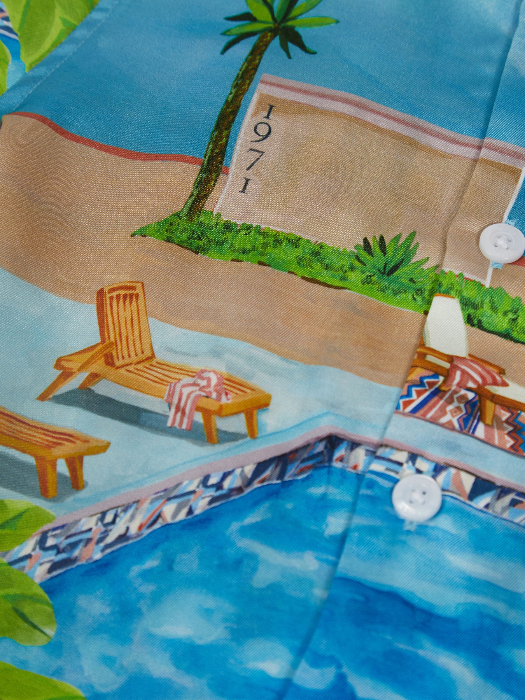 Cuban Collar Shirt in Multi - Image 6 of 6