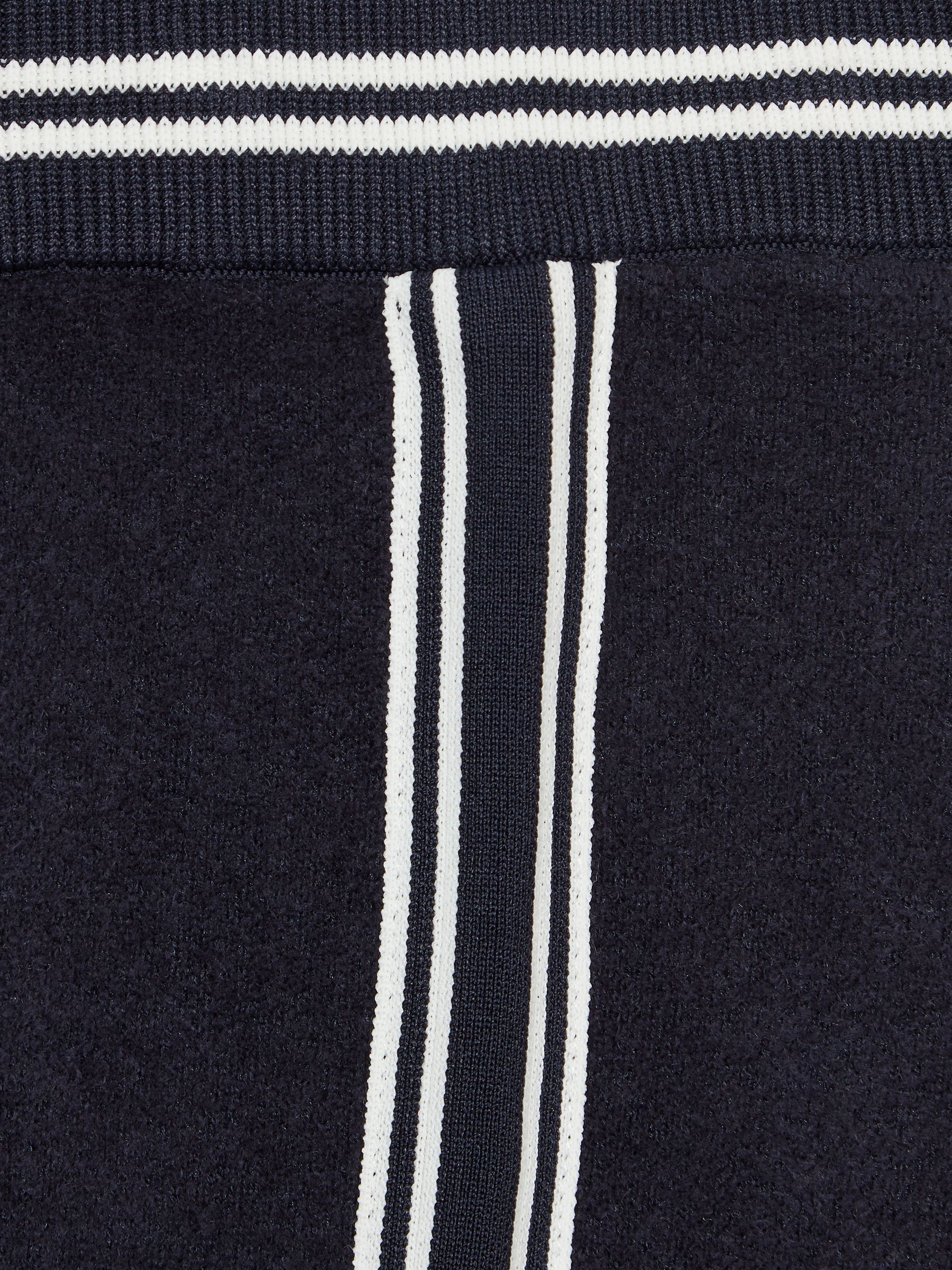 Velour Side Stripe Shorts in Navy - Image 6 of 6
