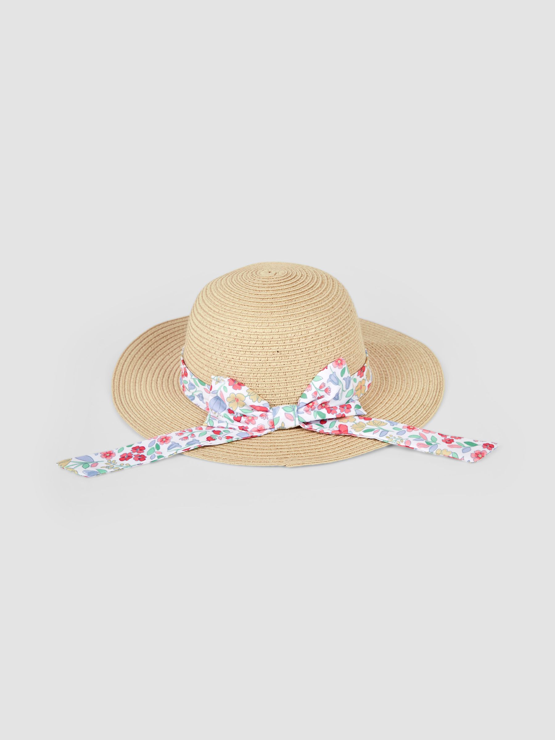 Floral Straw Hat in Neutral - Image 1 of 3