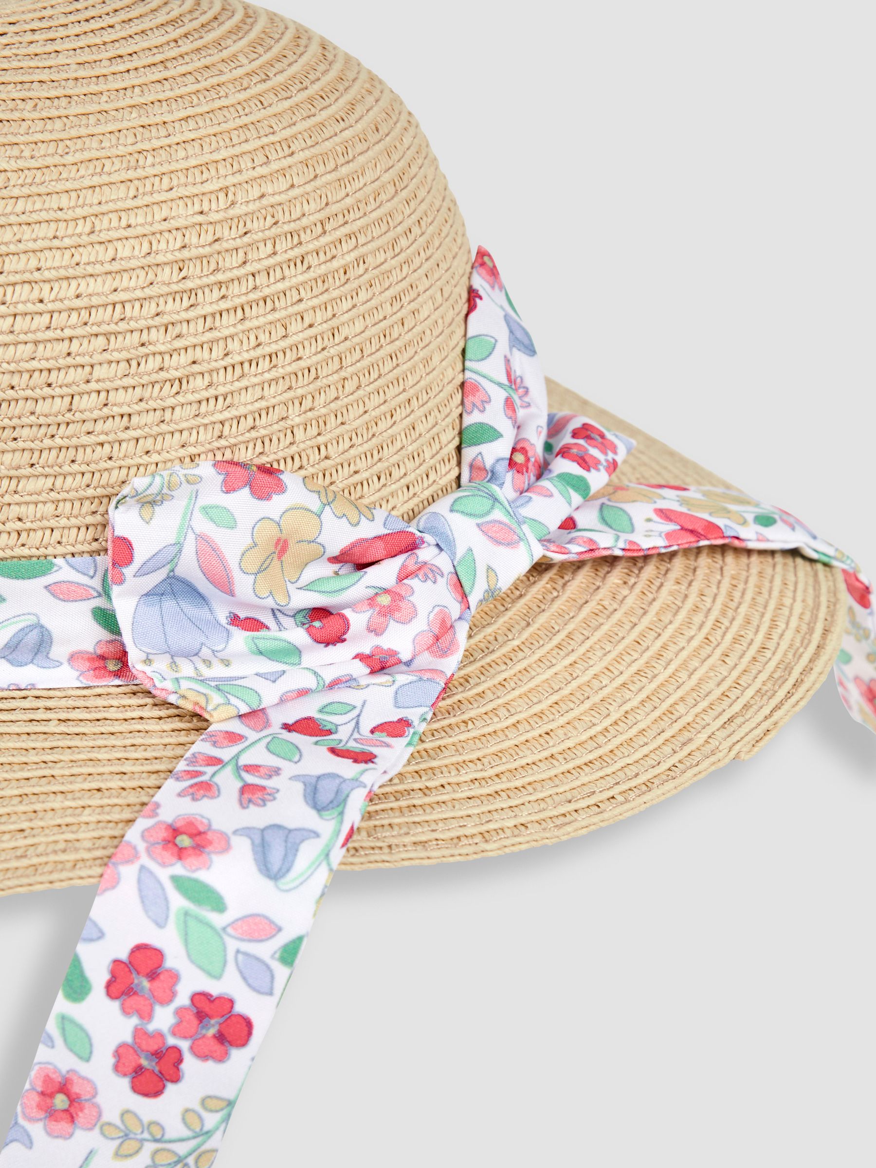 Floral Straw Hat in Neutral - Image 3 of 3