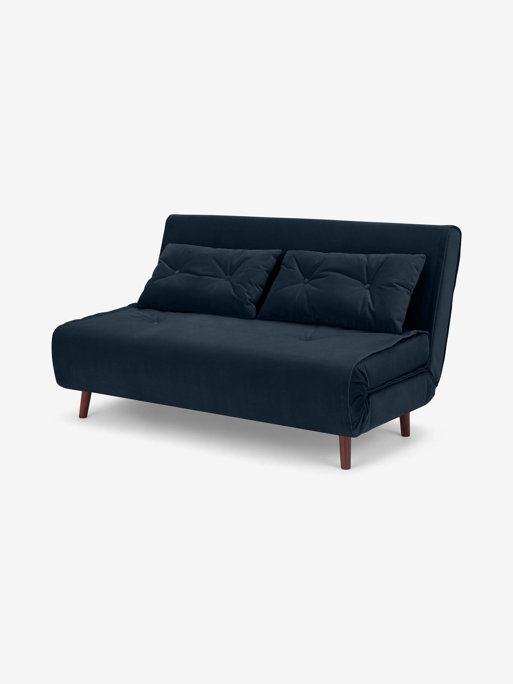 Large Haru 2 Seater Sofa Bed in Smooth Velvet Sapphire Blue - Image 8 of 10