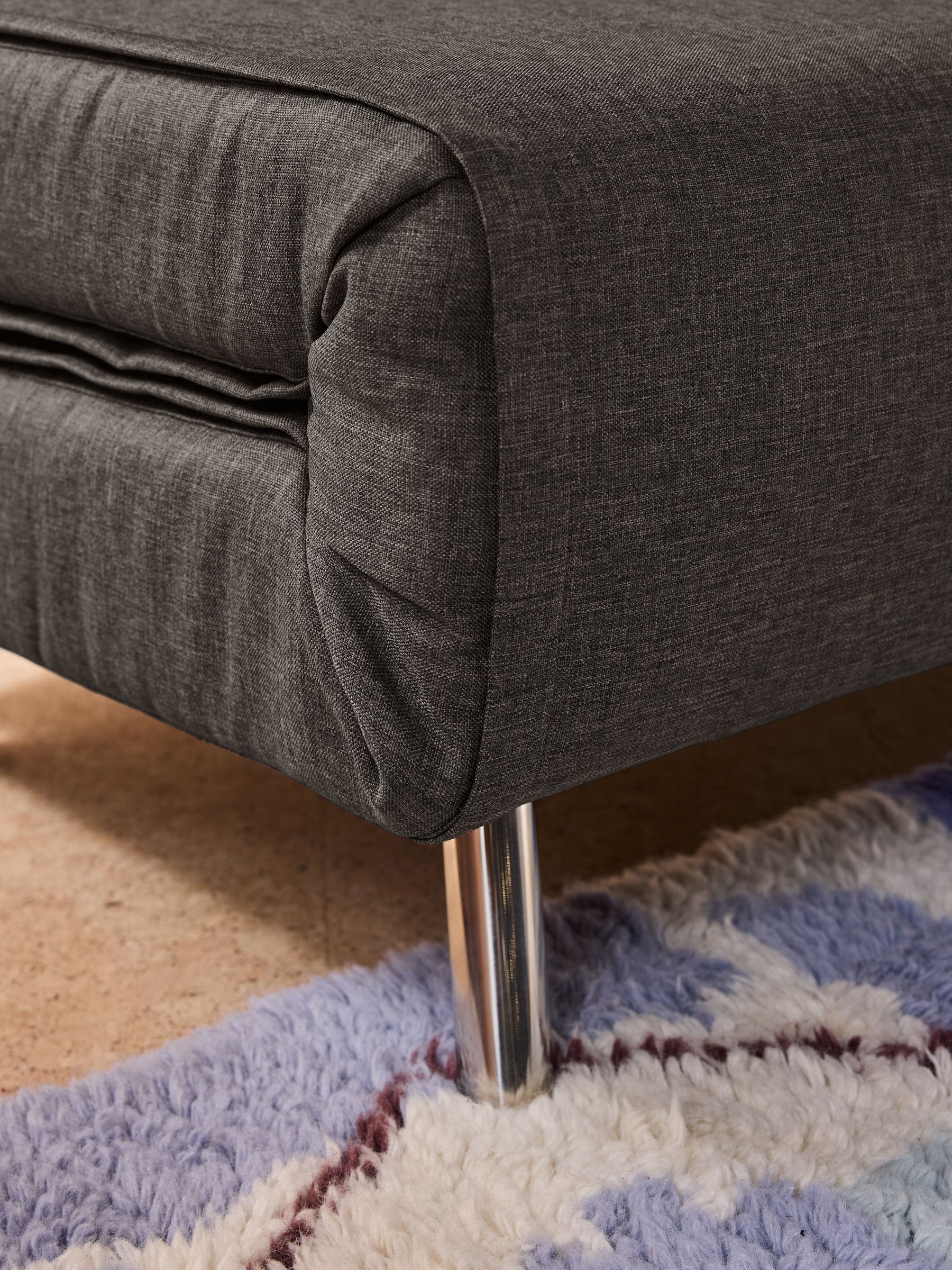 Haru 2 Seater Sofa Bed in Marshmallow Grey - Image 3 of 7