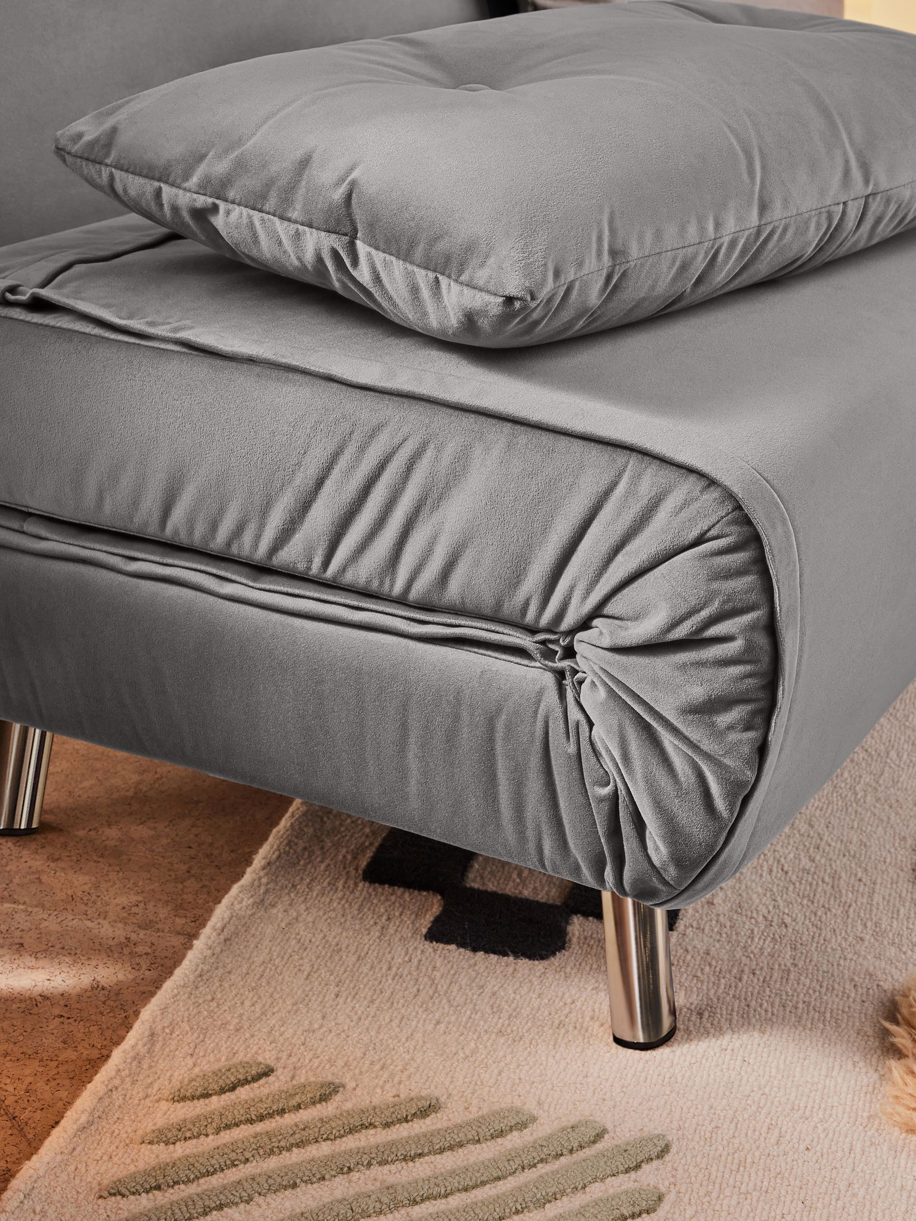 Large Haru 2 Seater Sofa Bed in Marshmallow Grey - Image 3 of 6