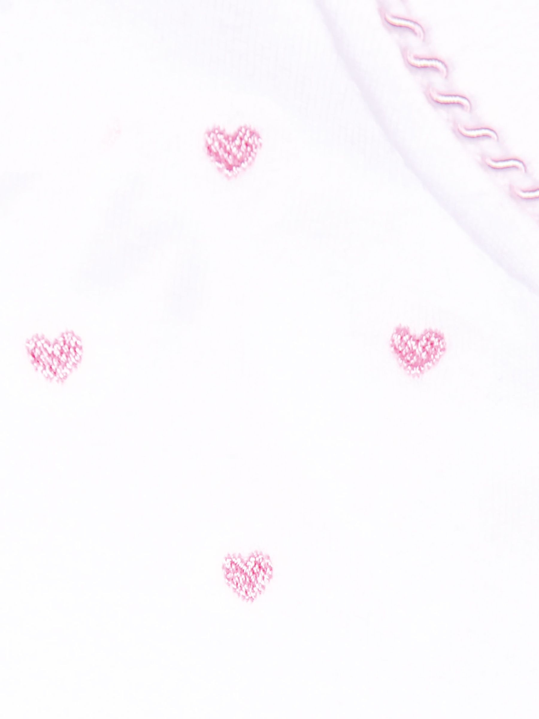 Pink Heart Personalised Embroidered Cotton Baby Sleepsuit - Image 8 of 8