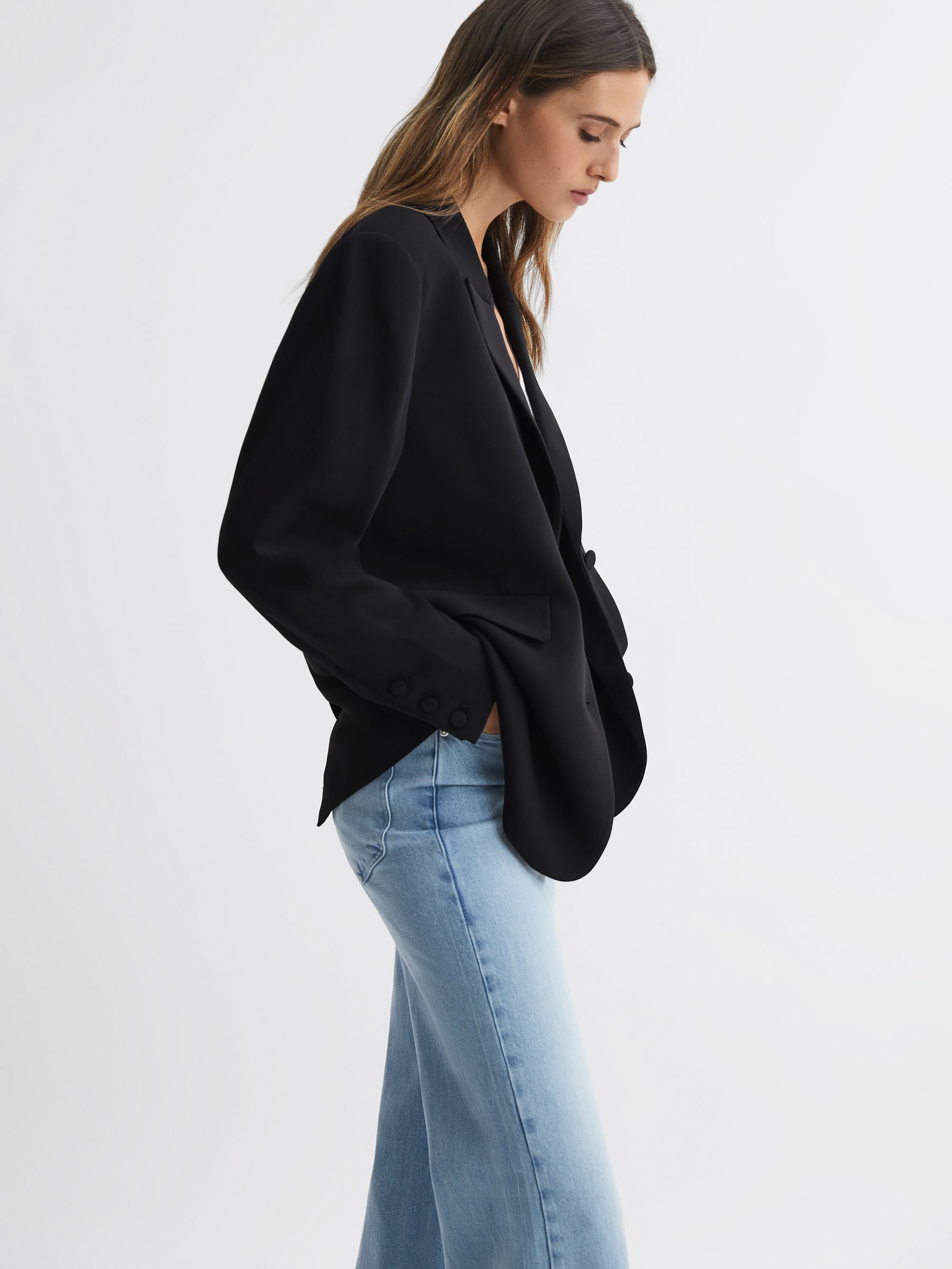 Good American Single Breasted Blazer in Black - Image 4 of 5