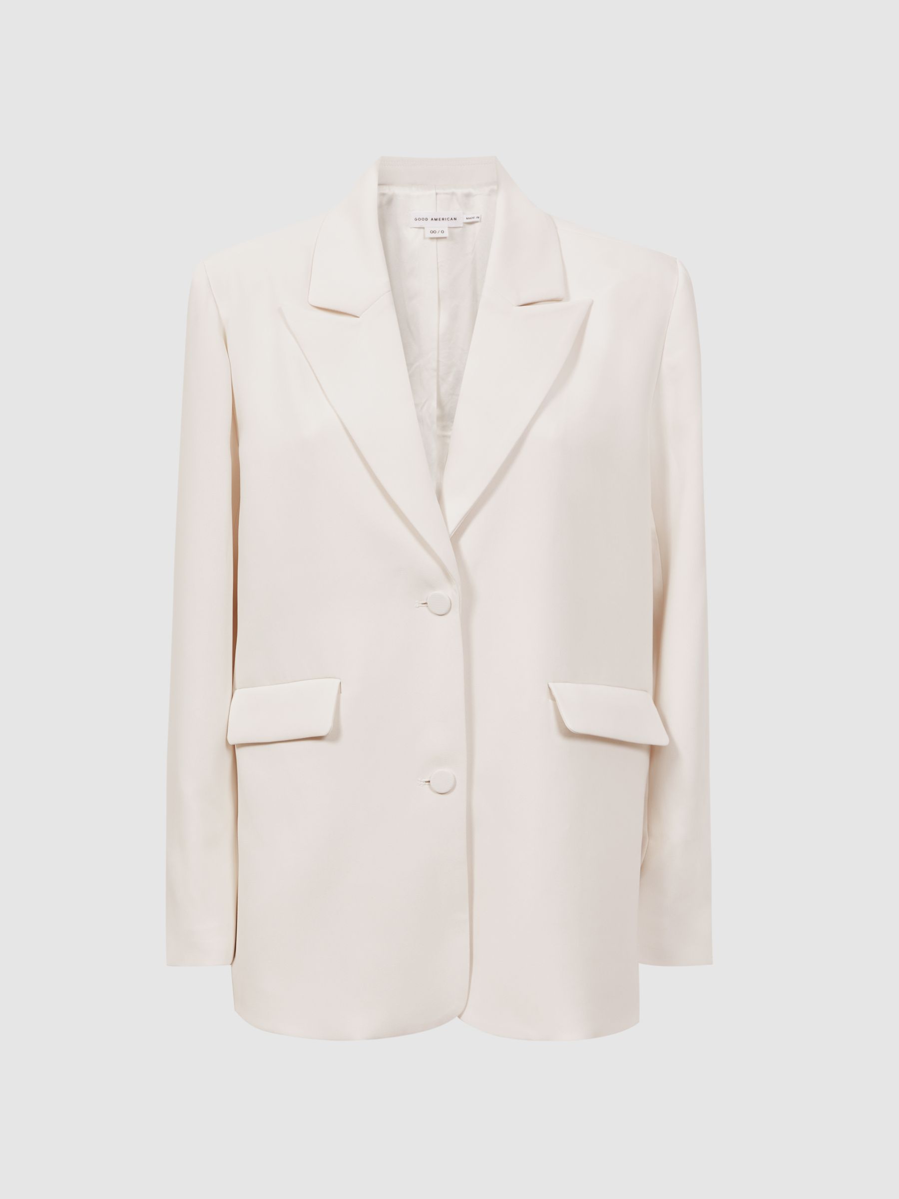 Good American Single Breasted Blazer in Ivory - Image 2 of 5