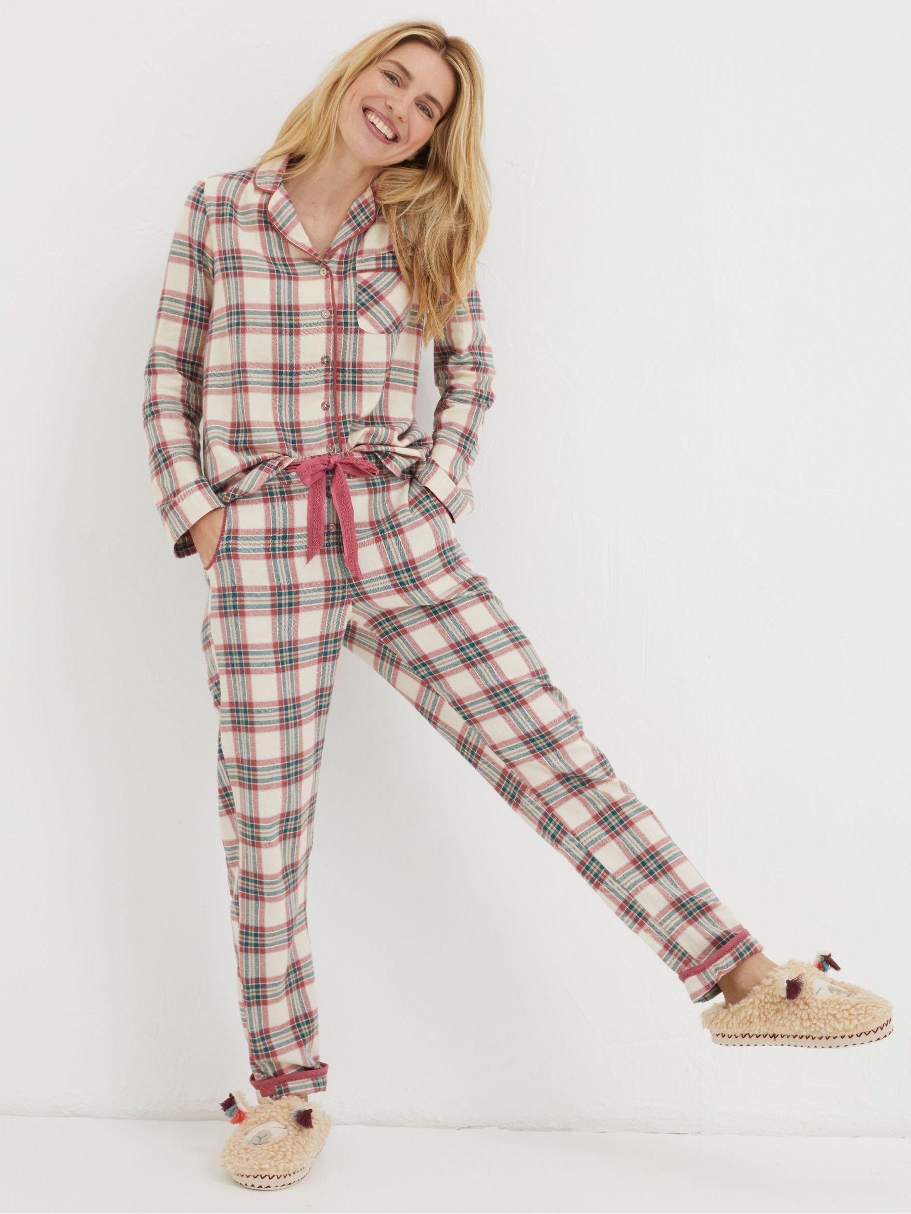 Natural Eva Woodland Check Pyjama Trousers - Image 3 of 5