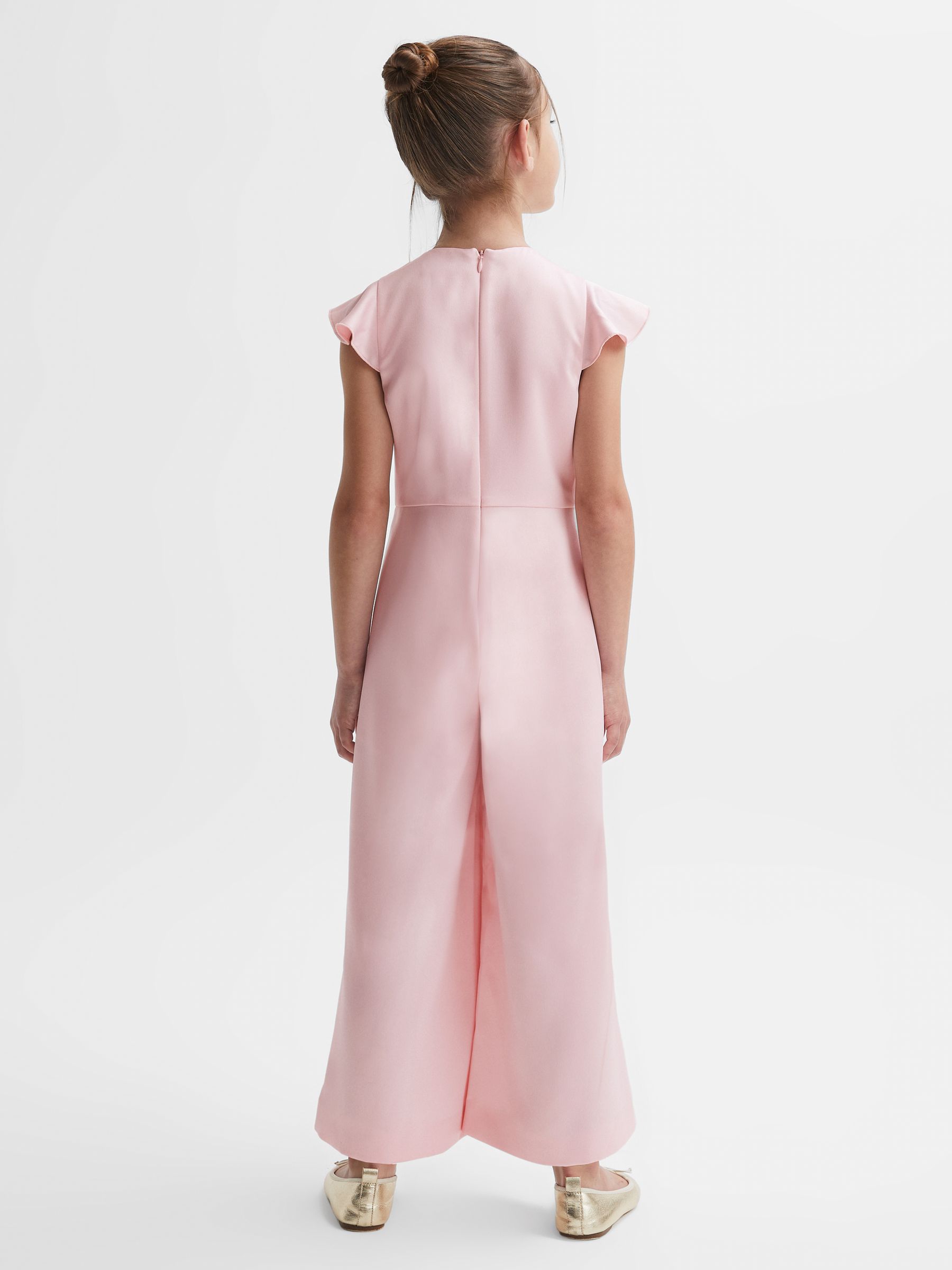 9-14 yrs Knot Detail Jumpsuit in Pink - Image 5 of 6