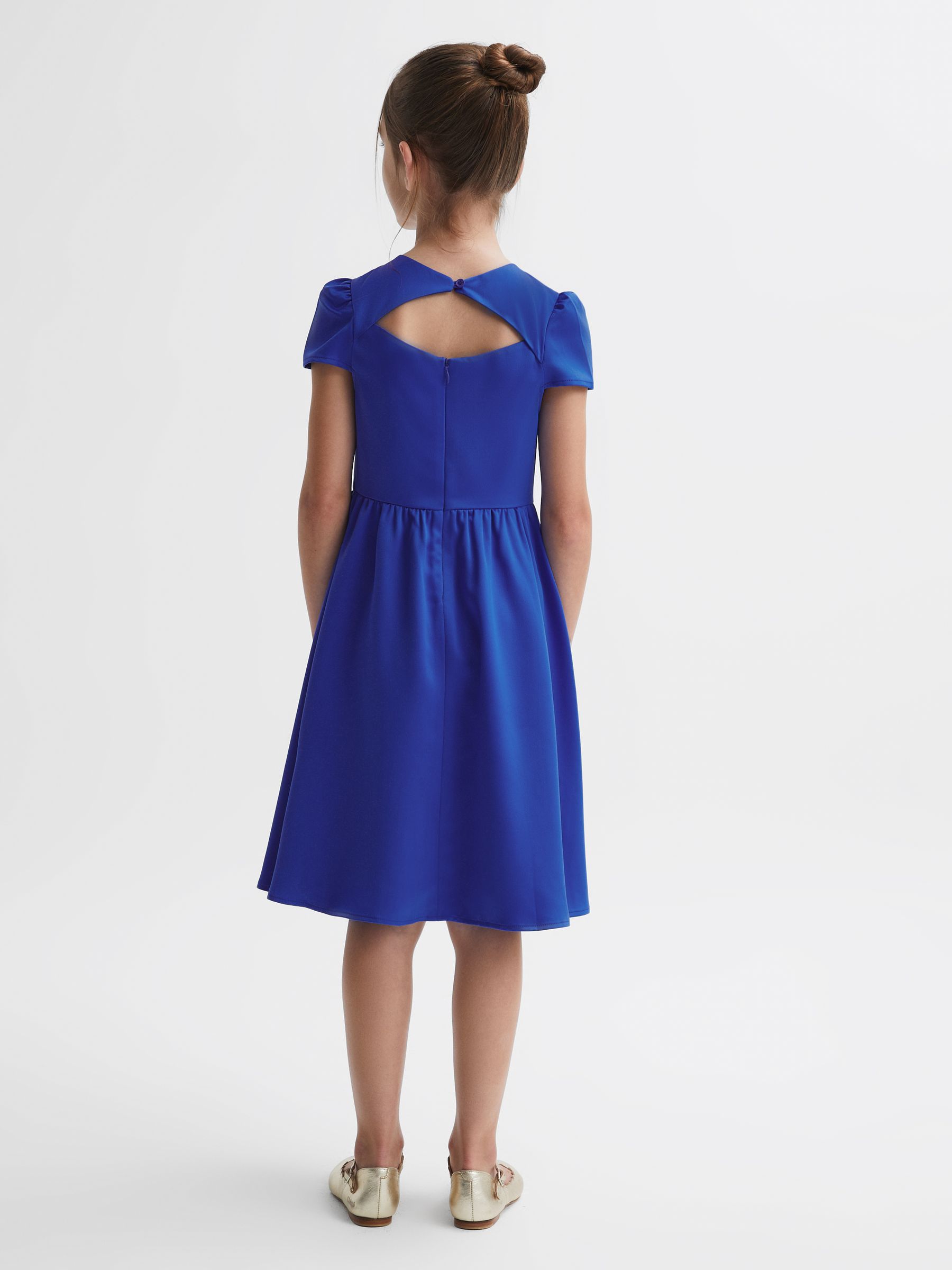 4-9 yrs Knot Detail Dress in Blue - Image 5 of 6
