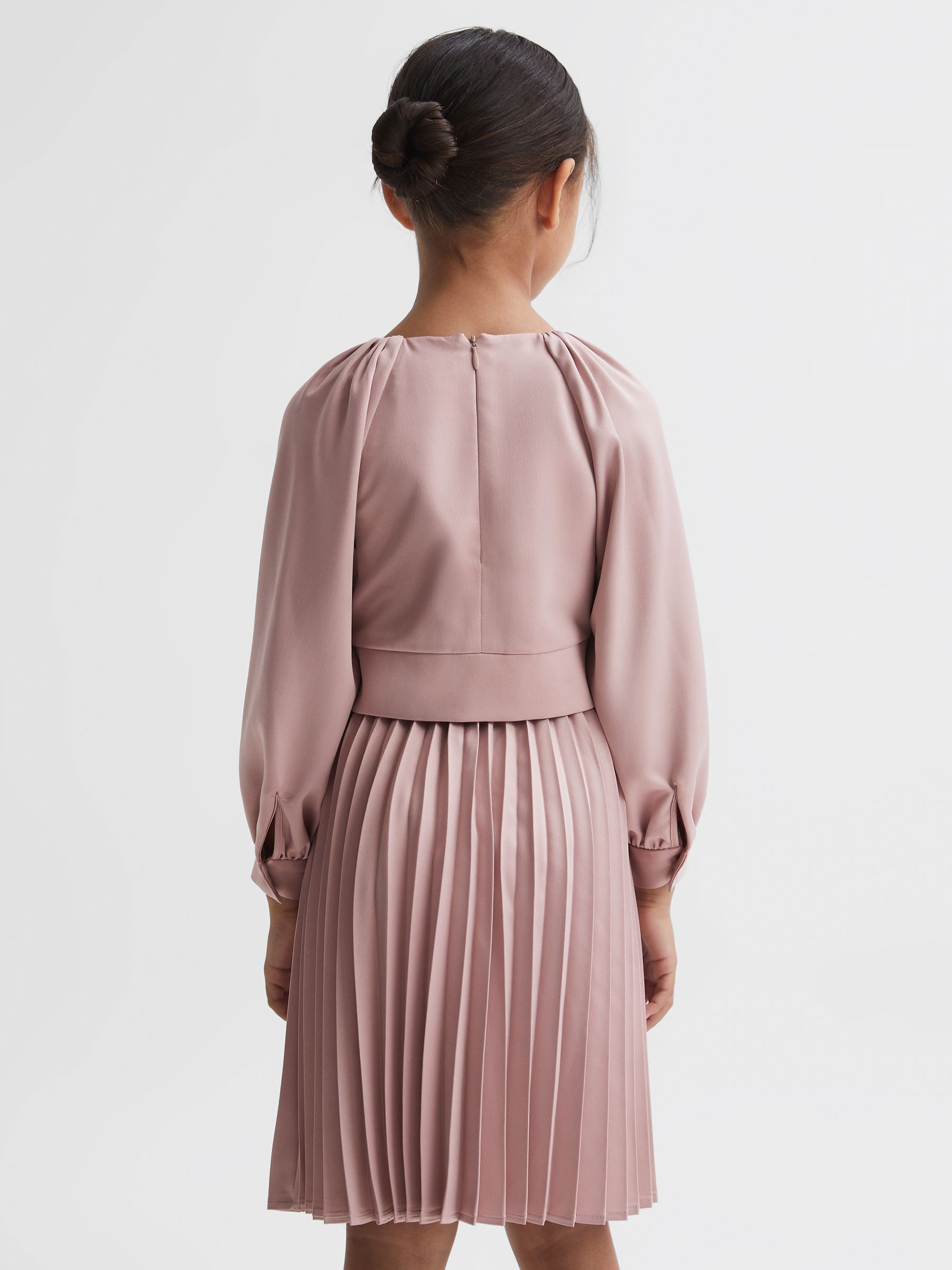 4-9 yrs Pleated Elasticated Skirt in Pink - Image 6 of 7