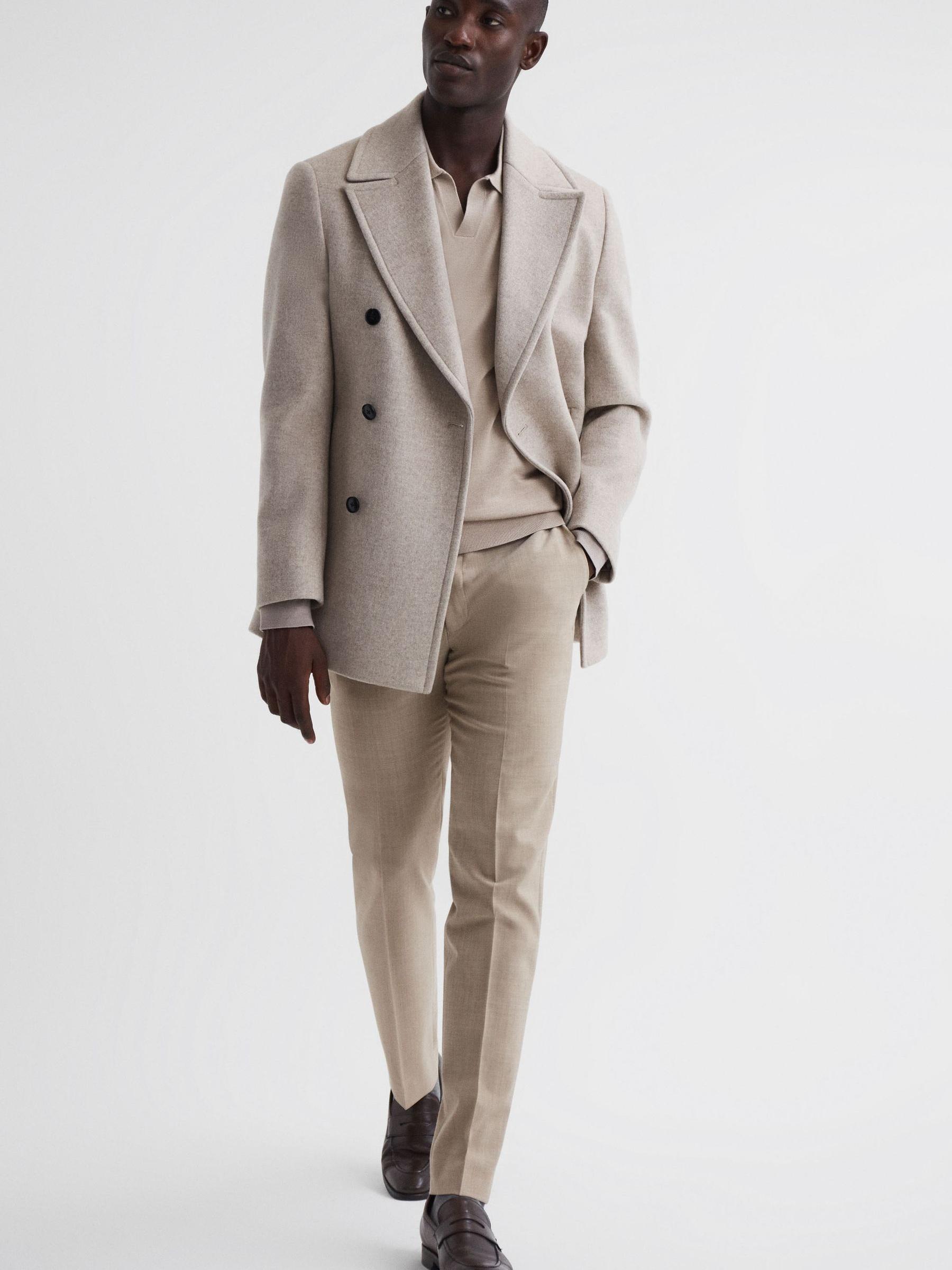 Milburn Mink Merino Wool Open Collar Polo Shirt - Image 4 of 5