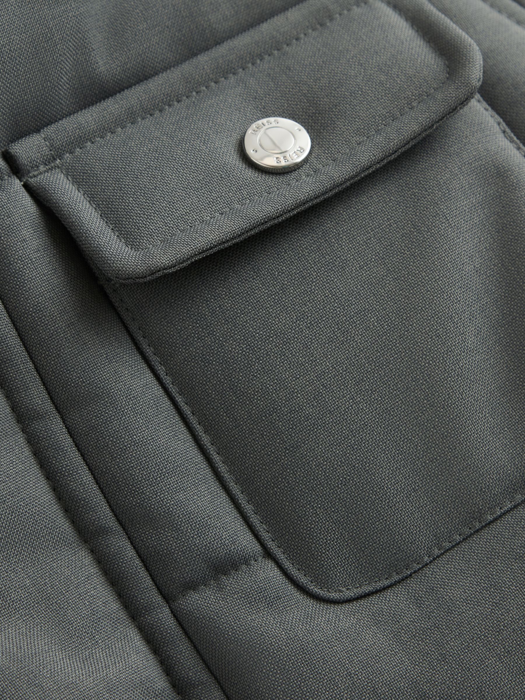 Junior Quilted Hooded Coat in Khaki - Image 6 of 6