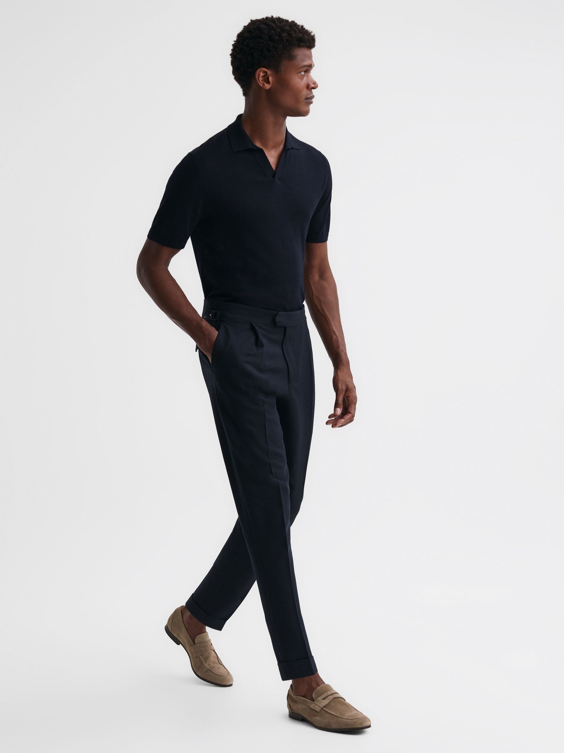 Suede Slip On Loafers in Stone - Image 2 of 5