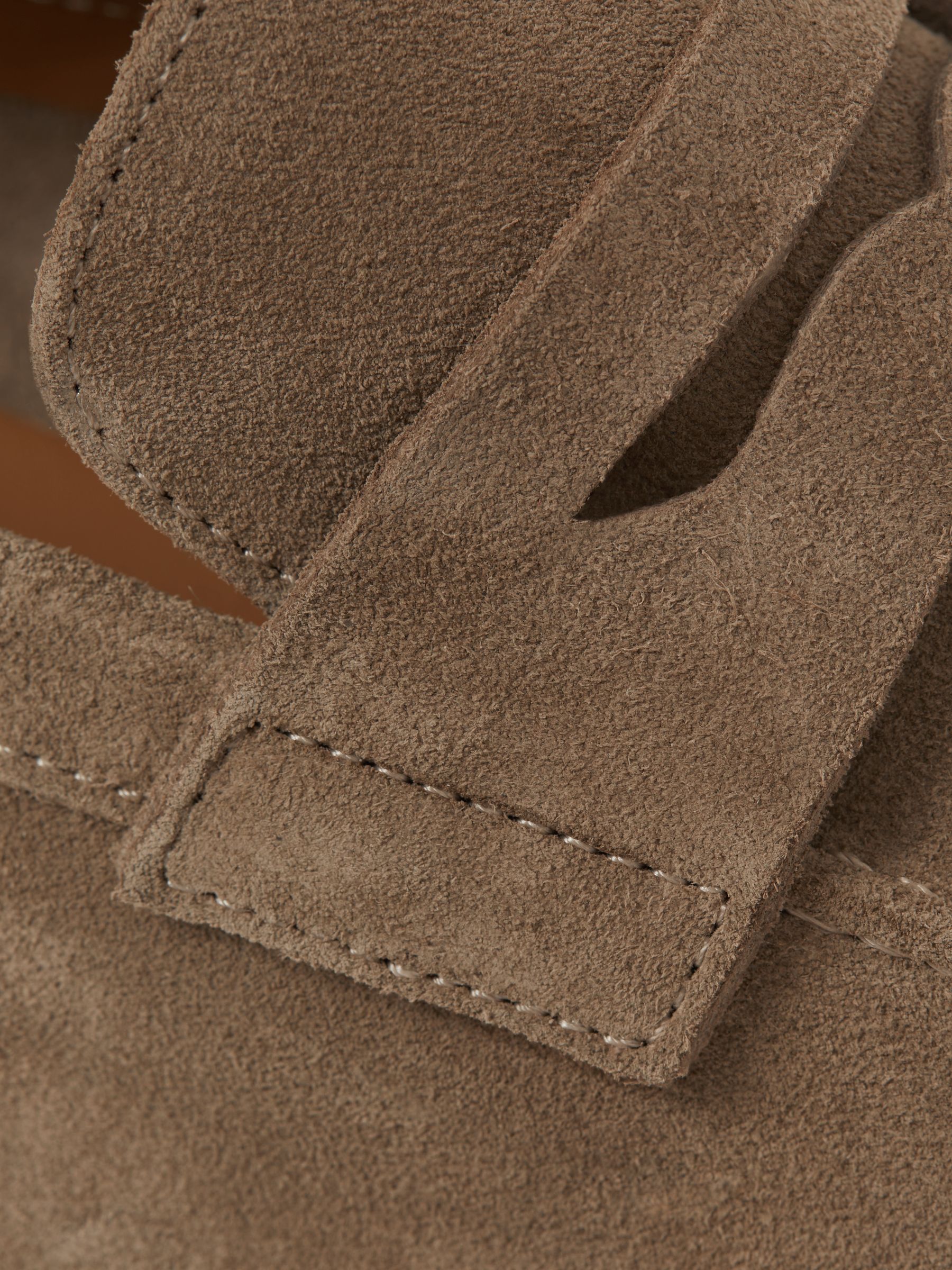 Suede Slip On Loafers in Stone - Image 5 of 5