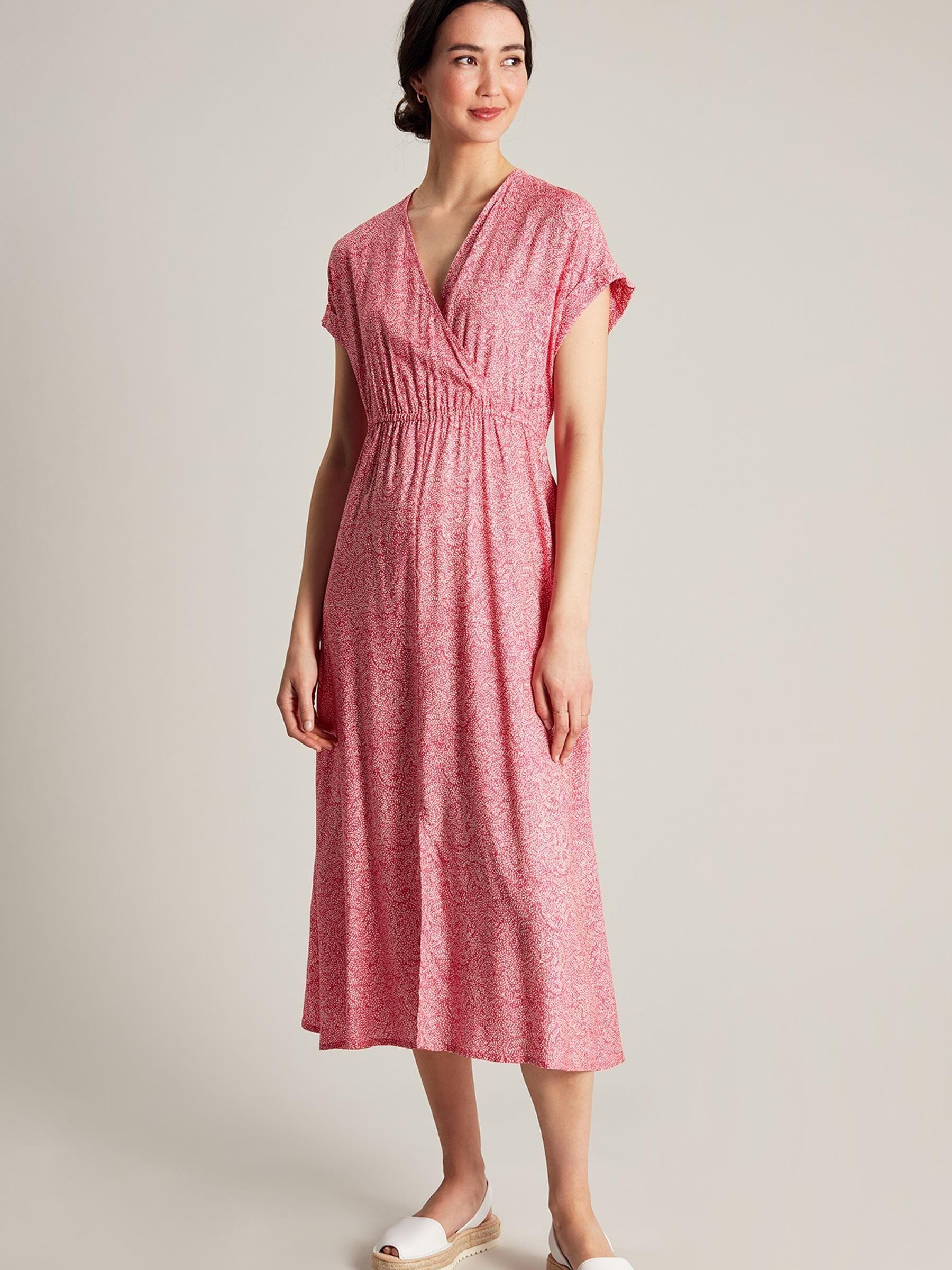 Abigail Pink V-Neck With Slit Dress - Image 1 of 6