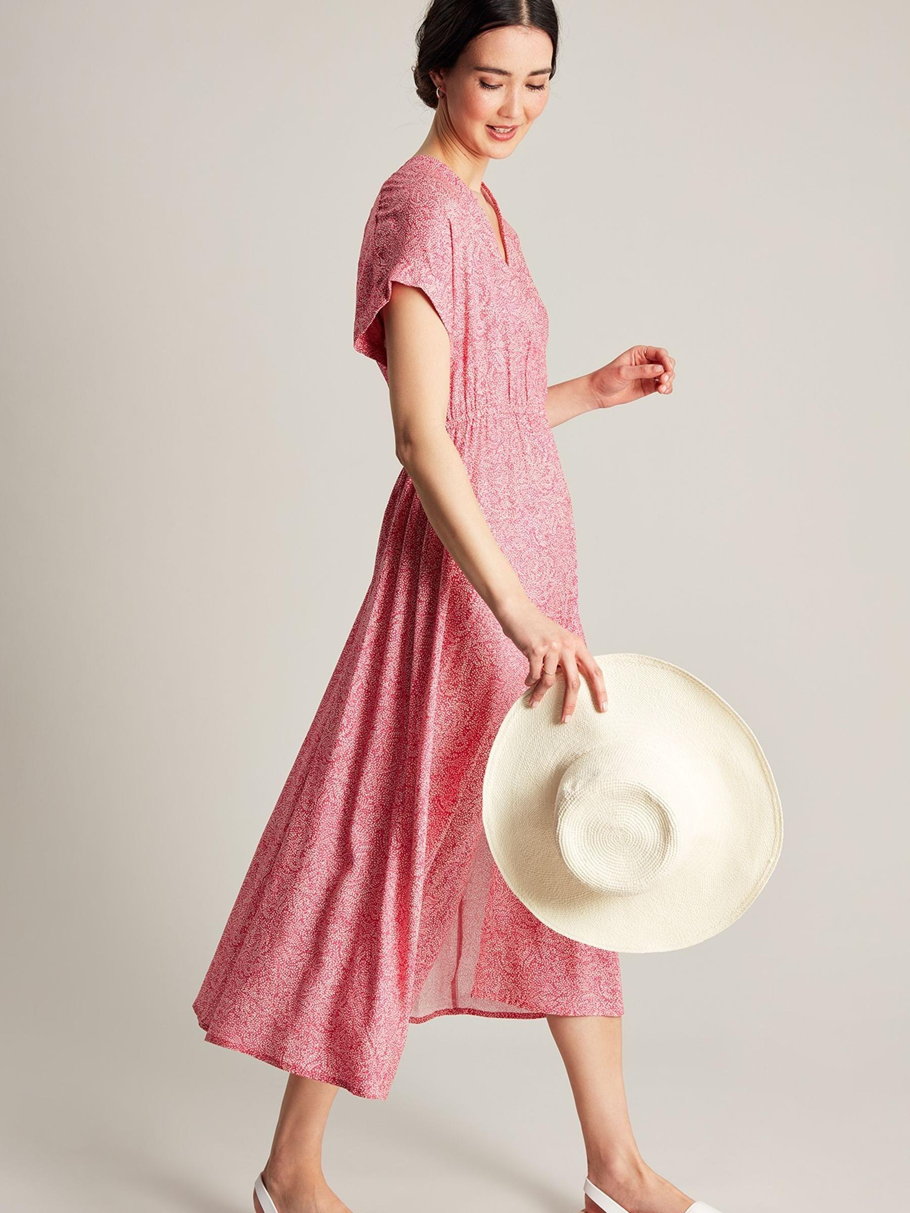 Abigail Pink V-Neck With Slit Dress - Image 3 of 6