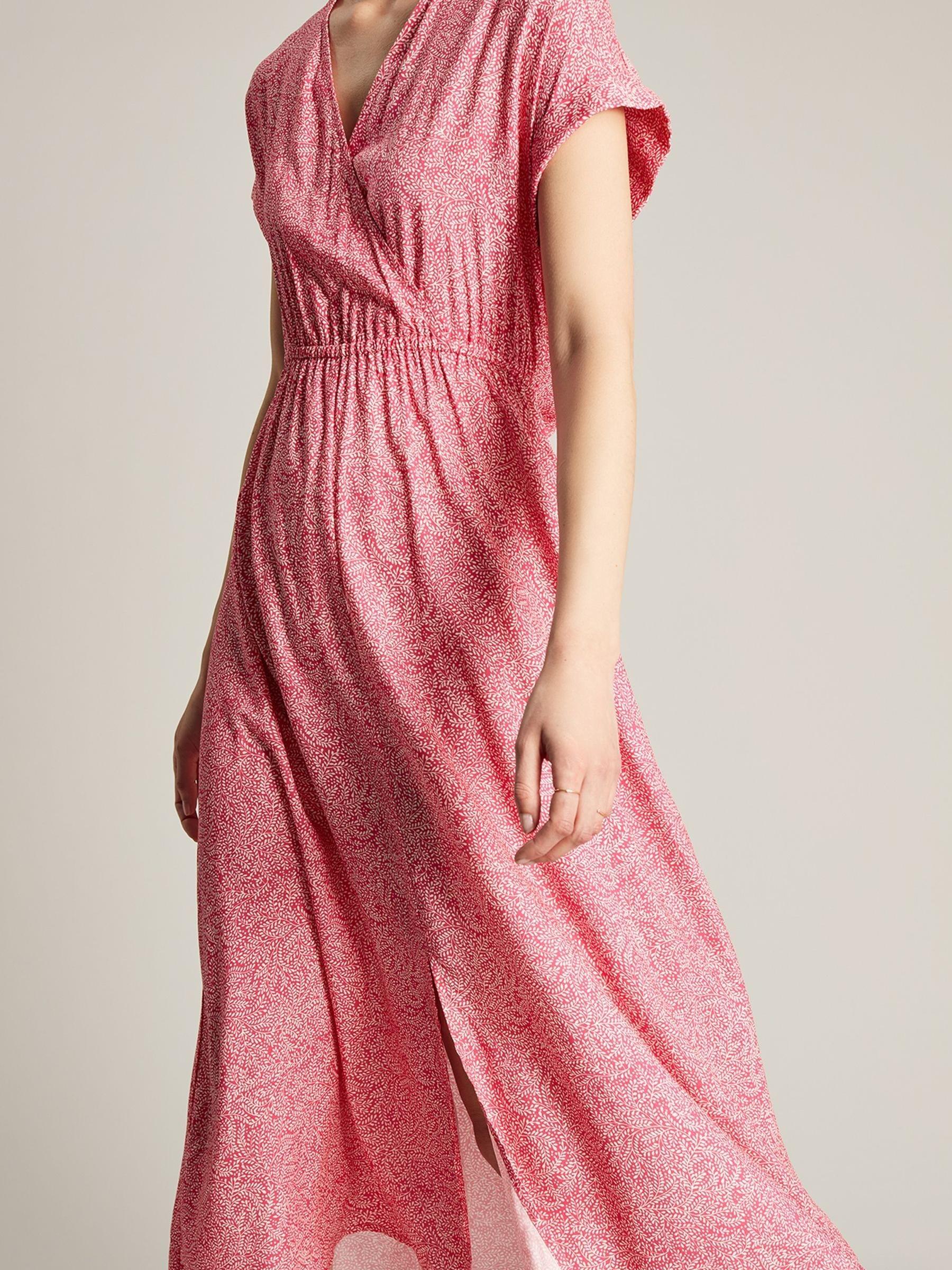 Abigail Pink V-Neck With Slit Dress - Image 4 of 6